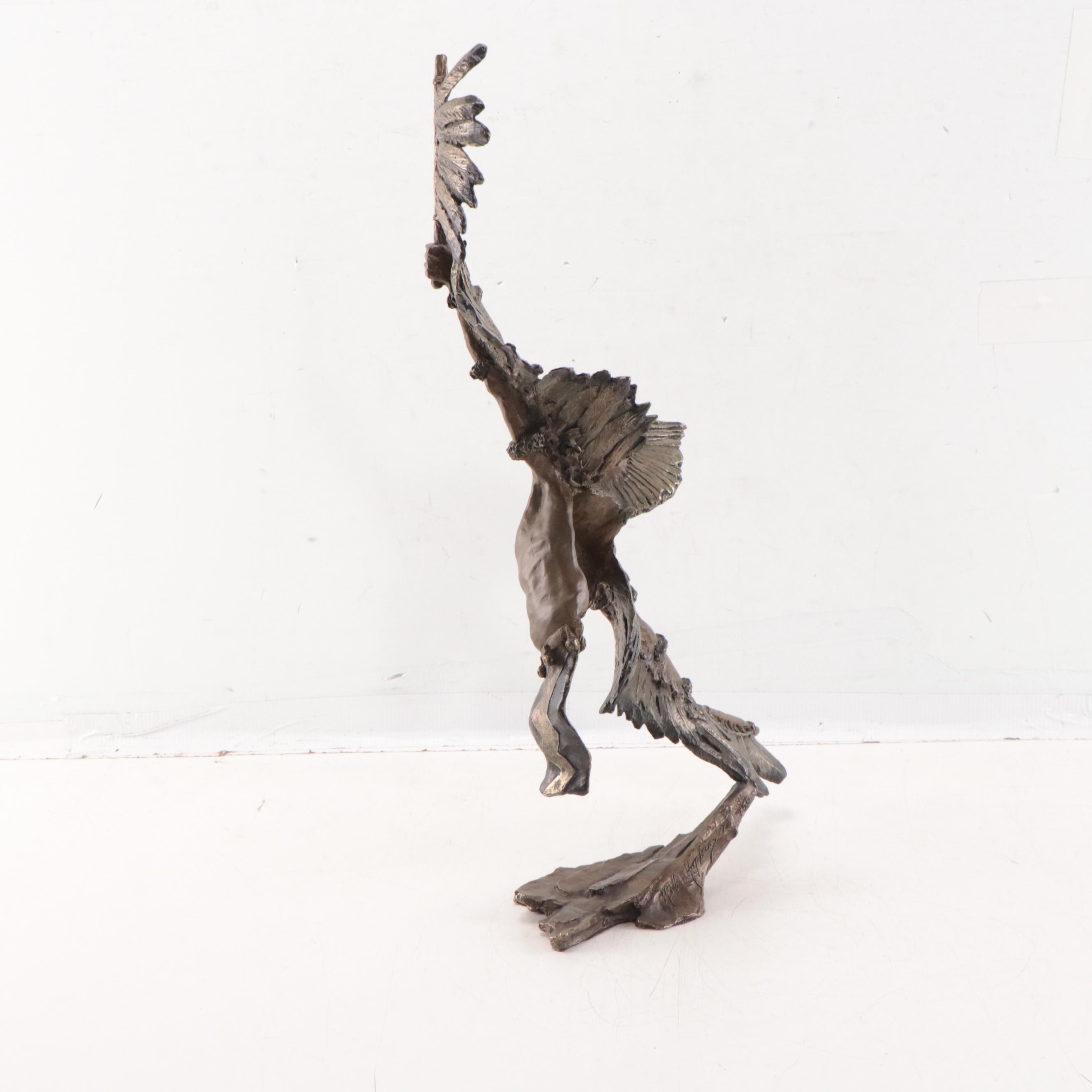 Mark Hopkins Bronze Sculpture "Eagle Dancer," 1992