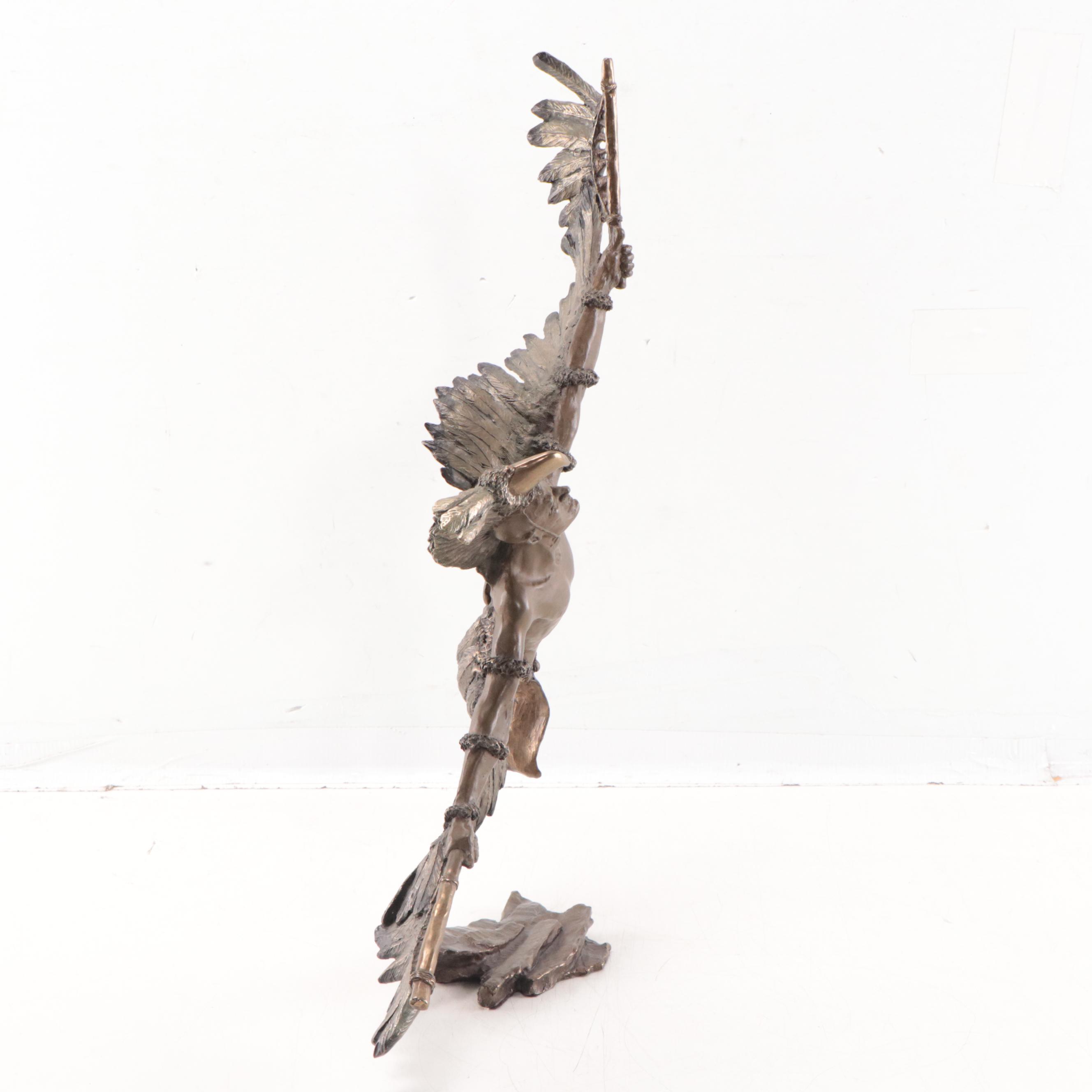 Mark Hopkins Bronze Sculpture "Eagle Dancer," 1992