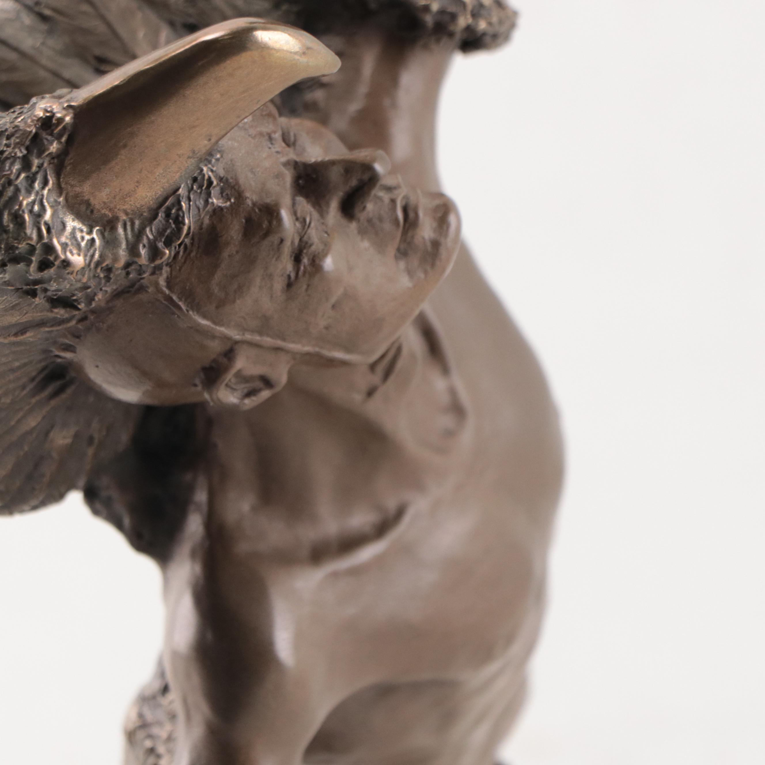 Mark Hopkins Bronze Sculpture "Eagle Dancer," 1992