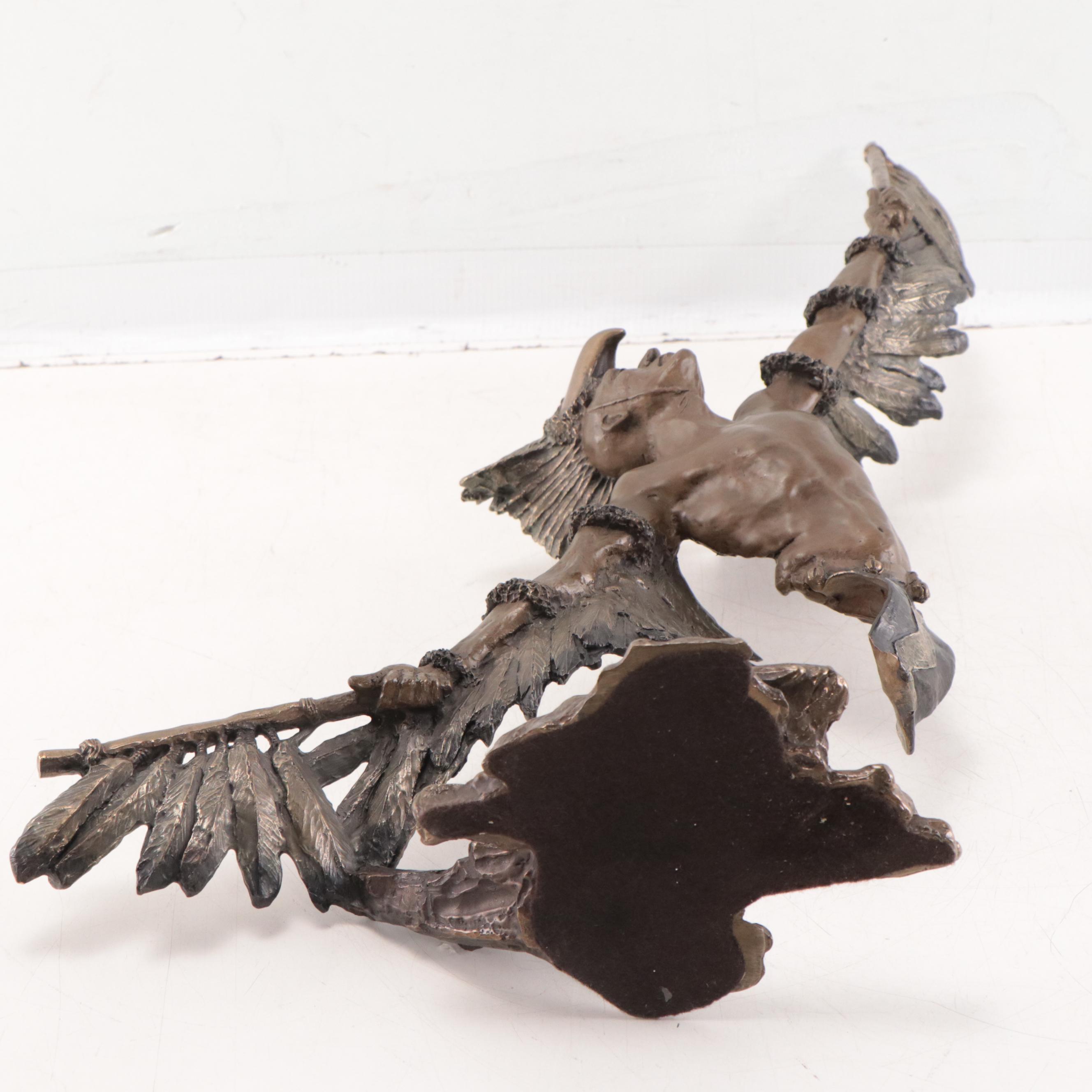 Mark Hopkins Bronze Sculpture "Eagle Dancer," 1992