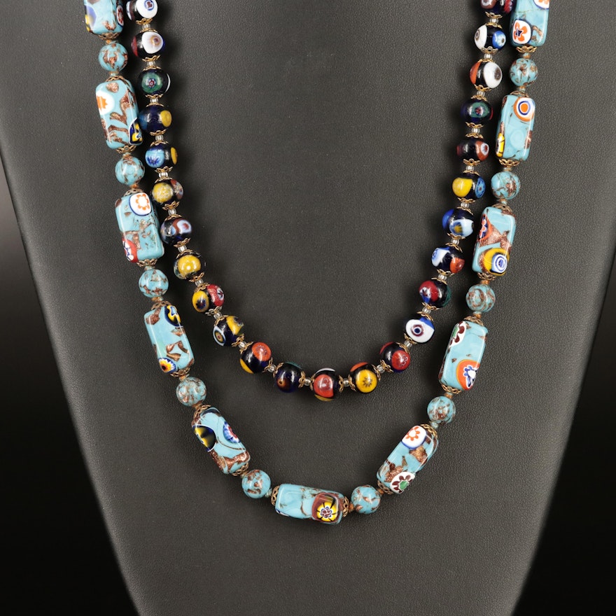 Millifori Glass Bead Necklaces