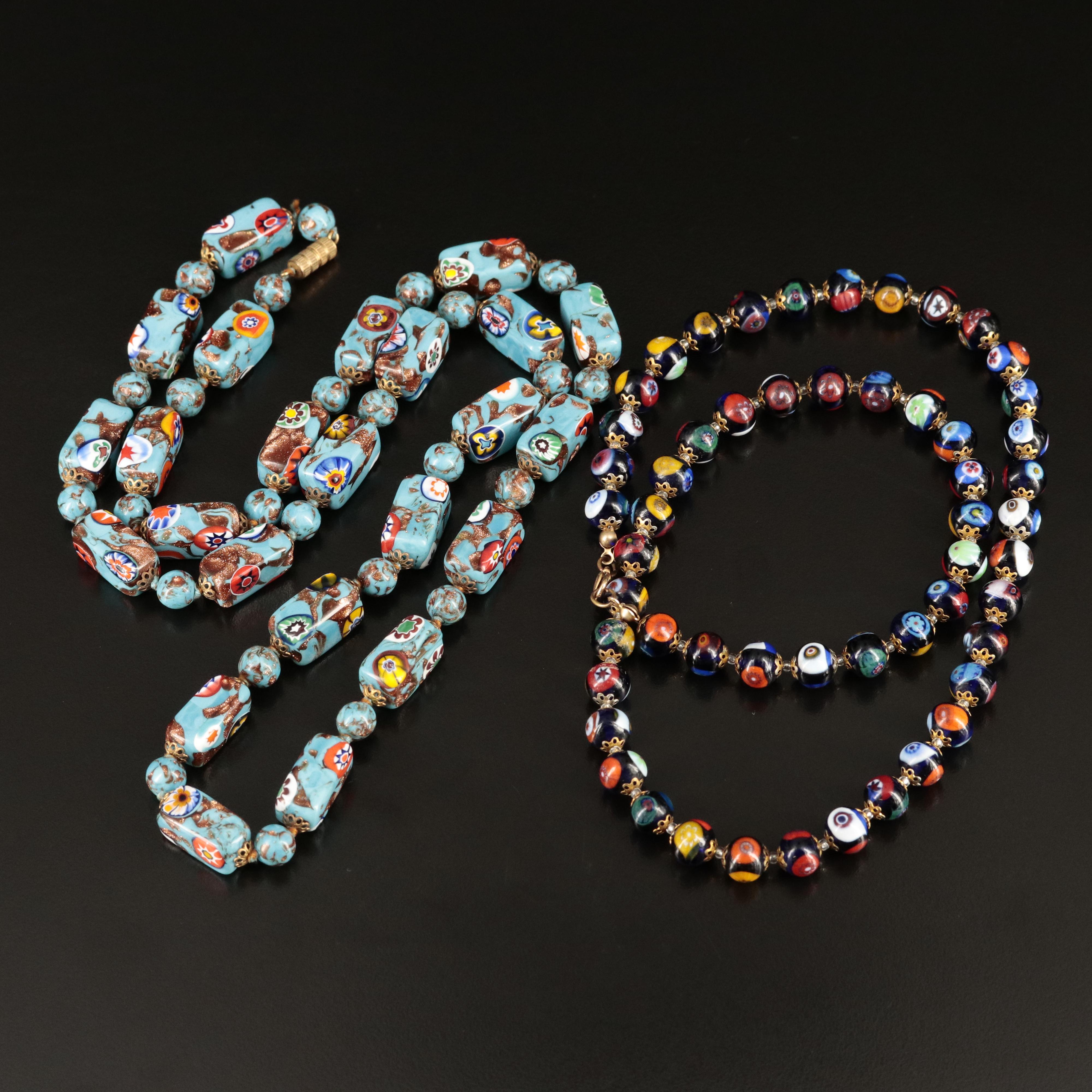 Millifori Glass Bead Necklaces