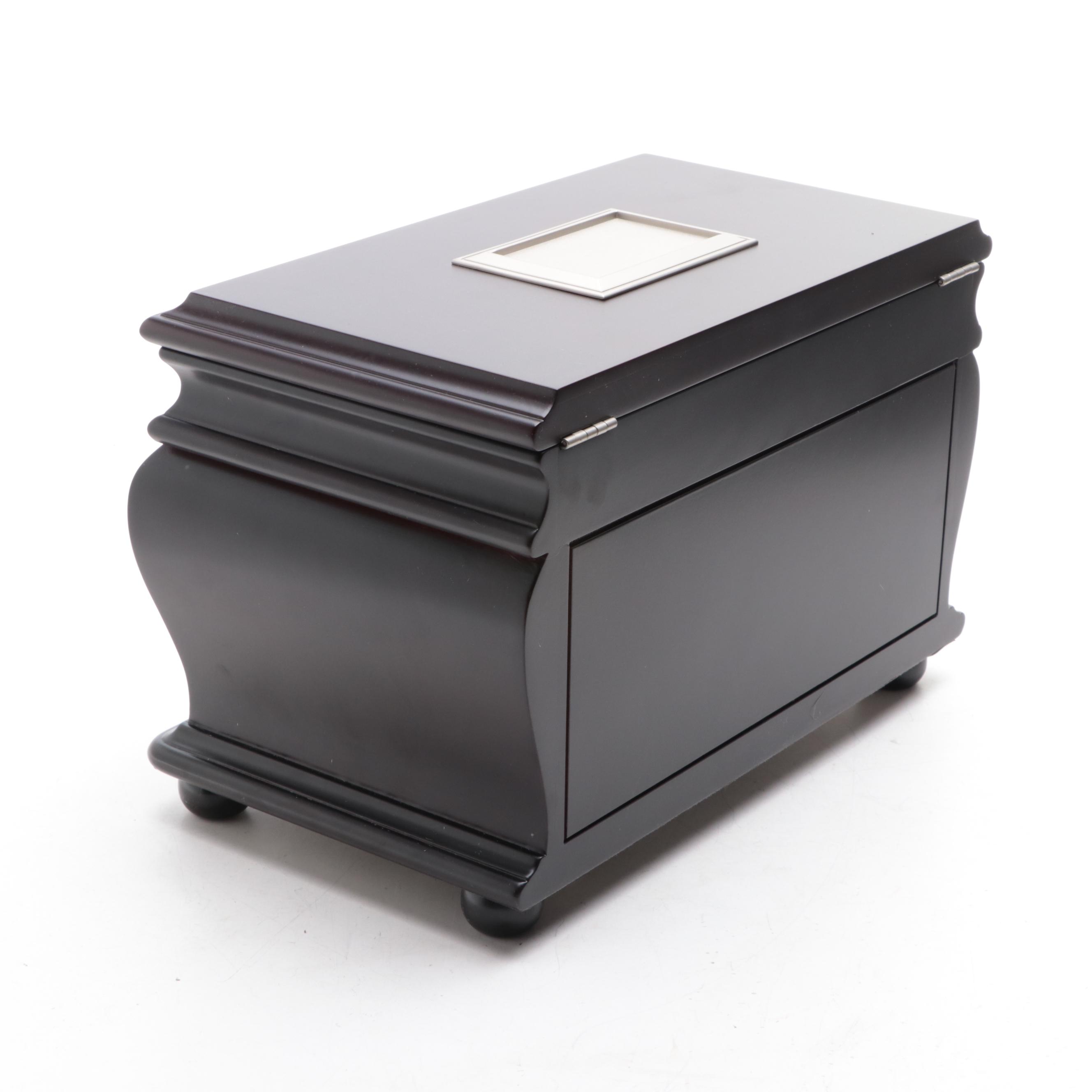 Things Remembered Espresso Finish Three-Drawer Jewelry Box