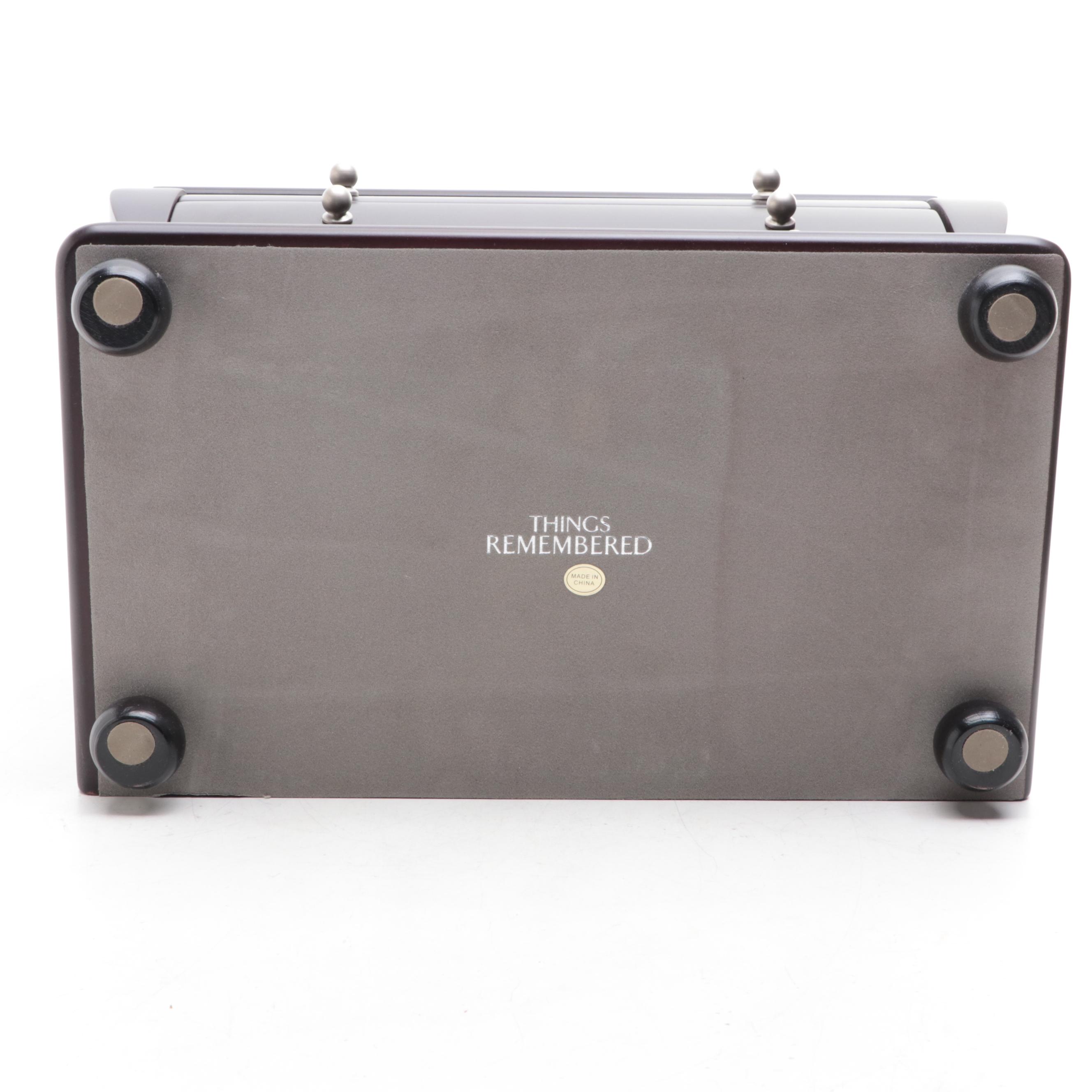 Things Remembered Espresso Finish Three-Drawer Jewelry Box