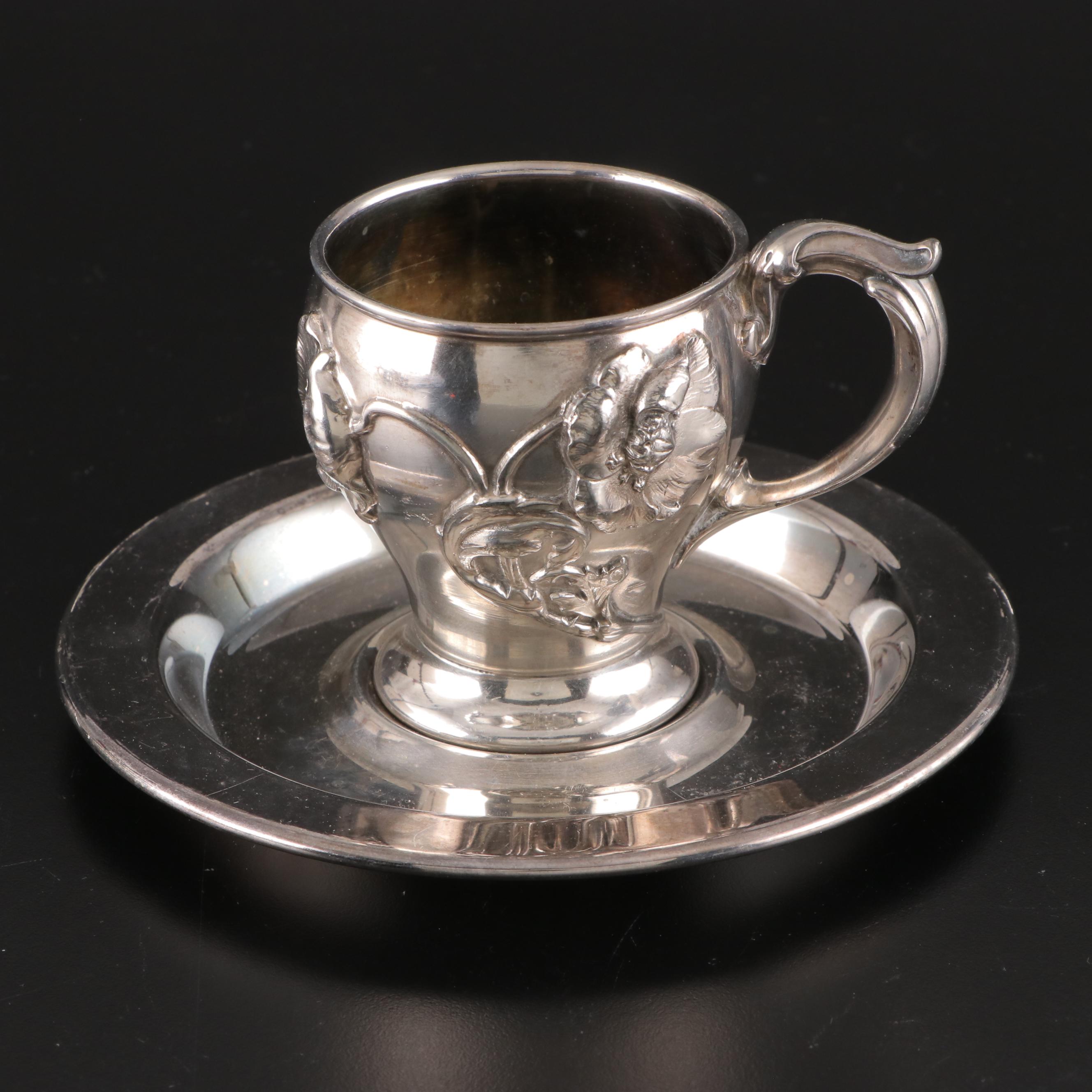 Queen City with Other Bright Cut and Other Silver Plate Baby Cups and Tableware