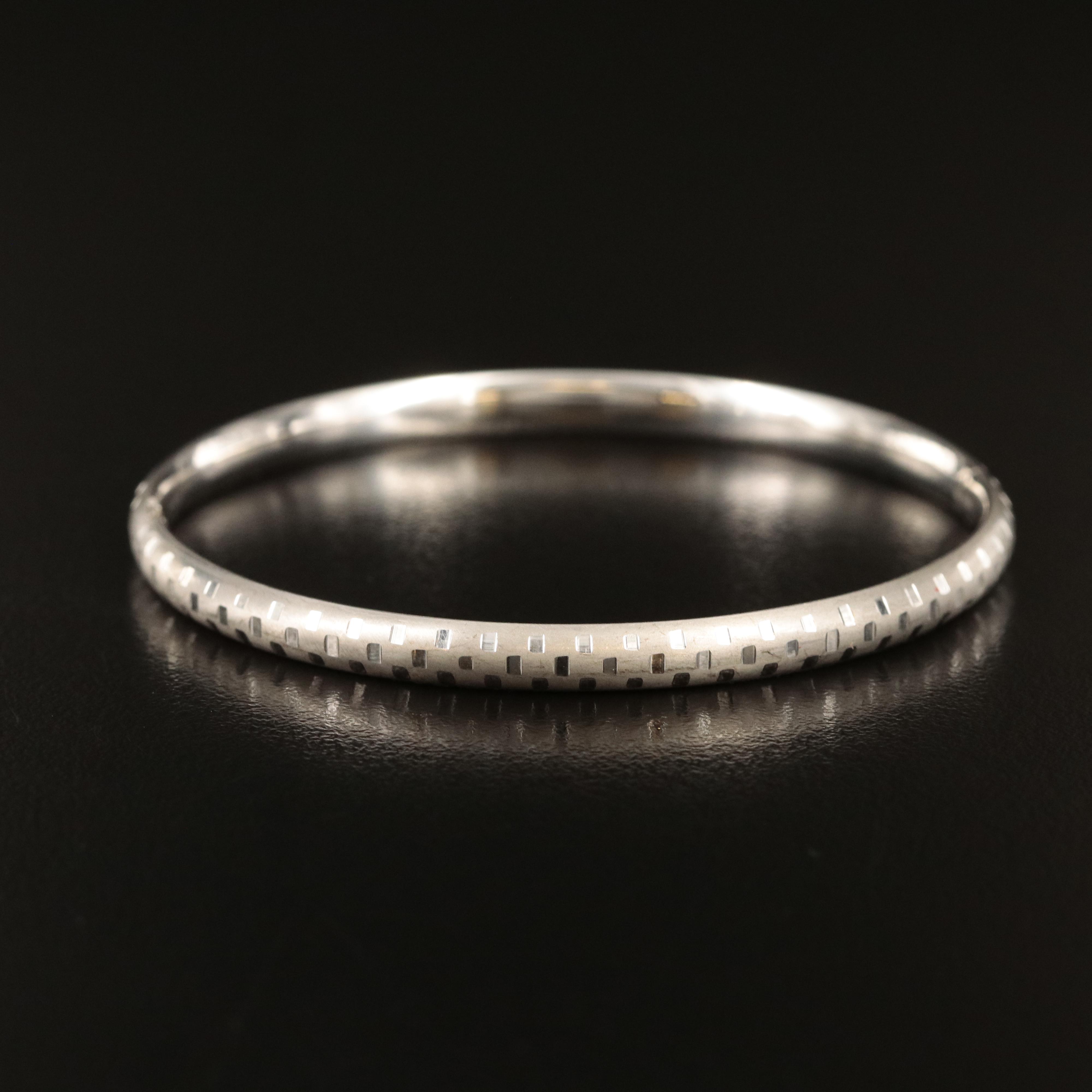 14K Hinged Bangle