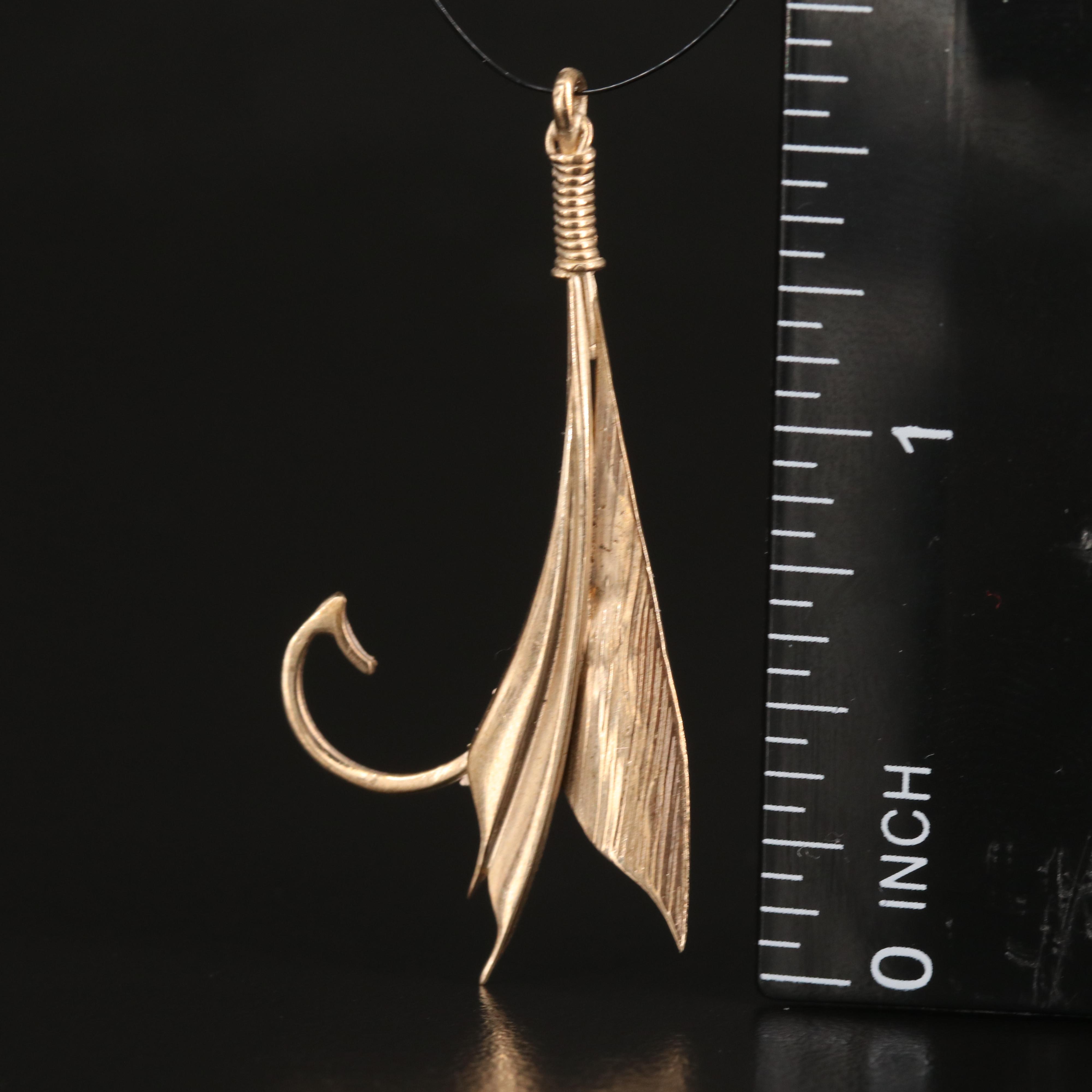 Vintage 10K Fly Fishing Lure Pendant