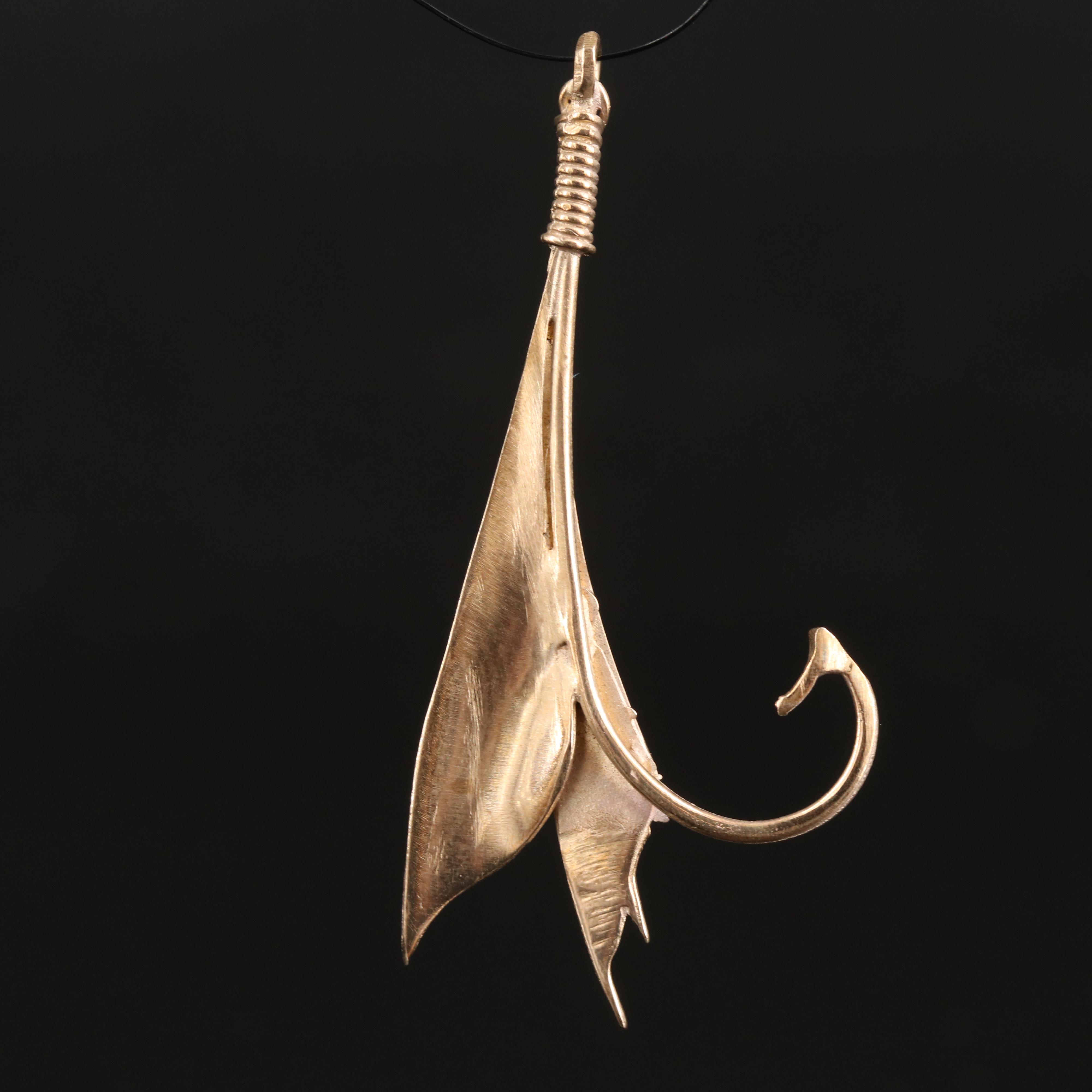 Vintage 10K Fly Fishing Lure Pendant