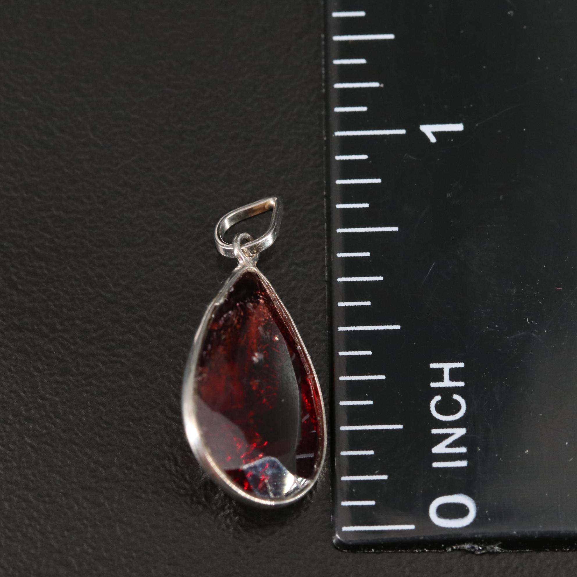 14K Garnet Pendant