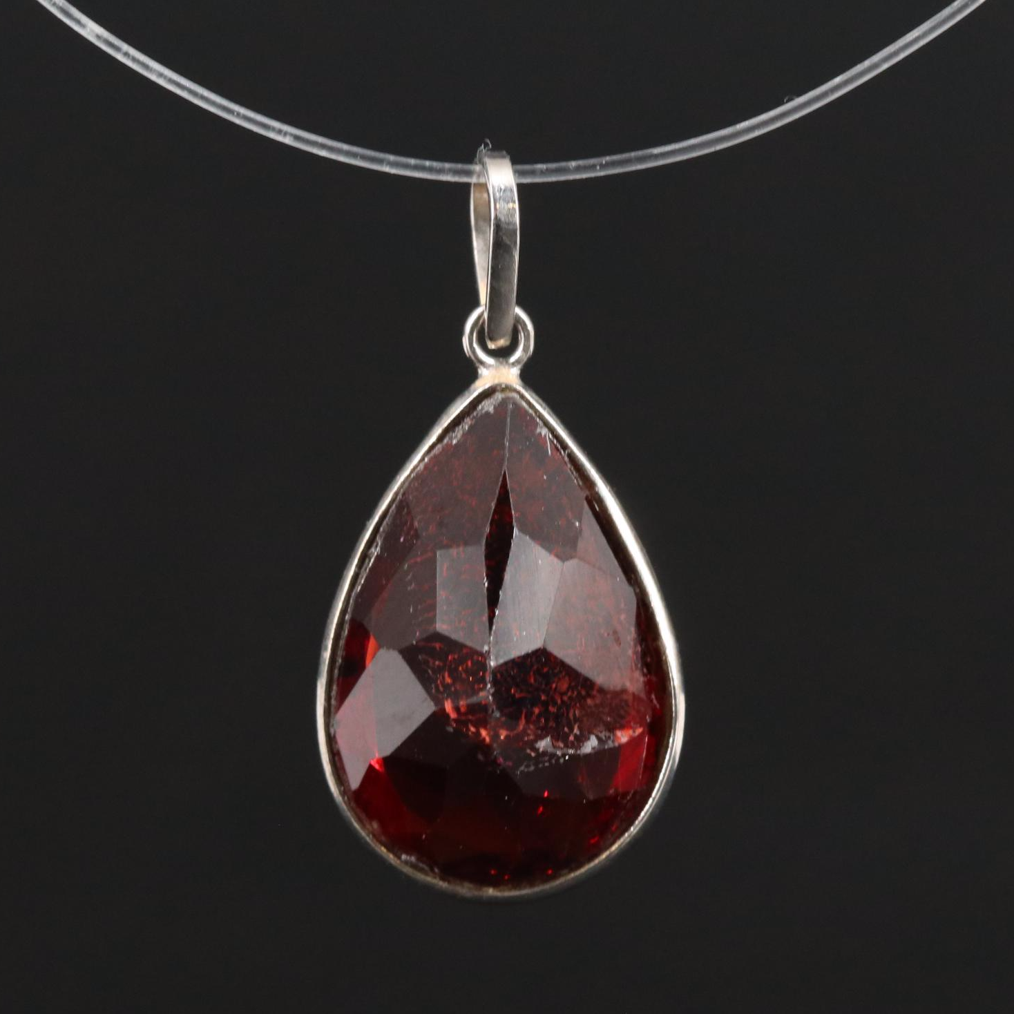 14K Garnet Pendant
