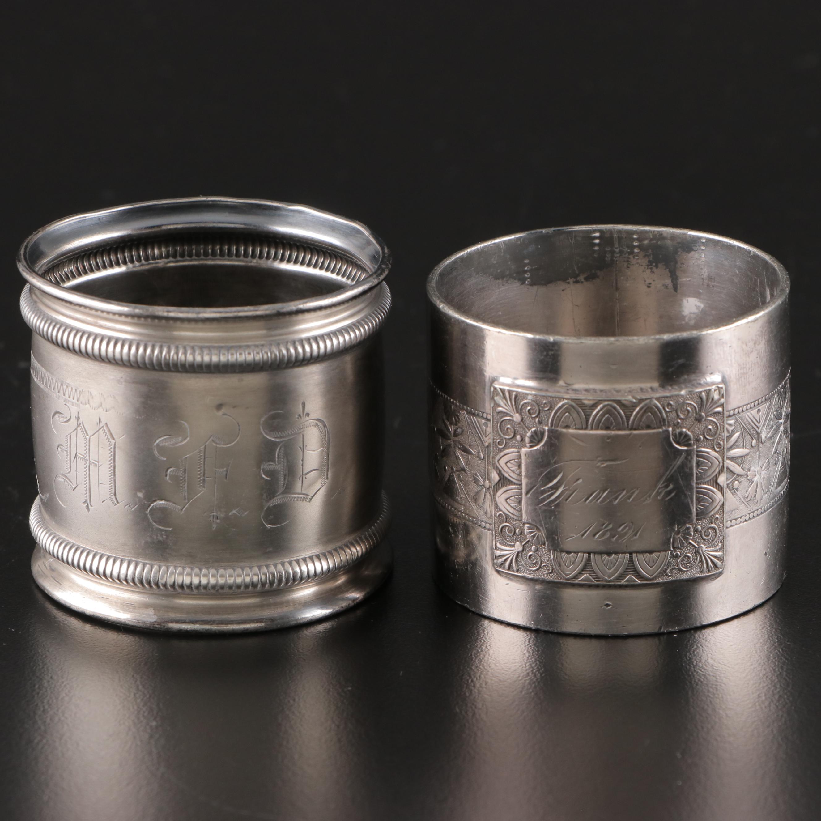 Queen City with Other Bright Cut and Other Silver Plate Baby Cups and Tableware