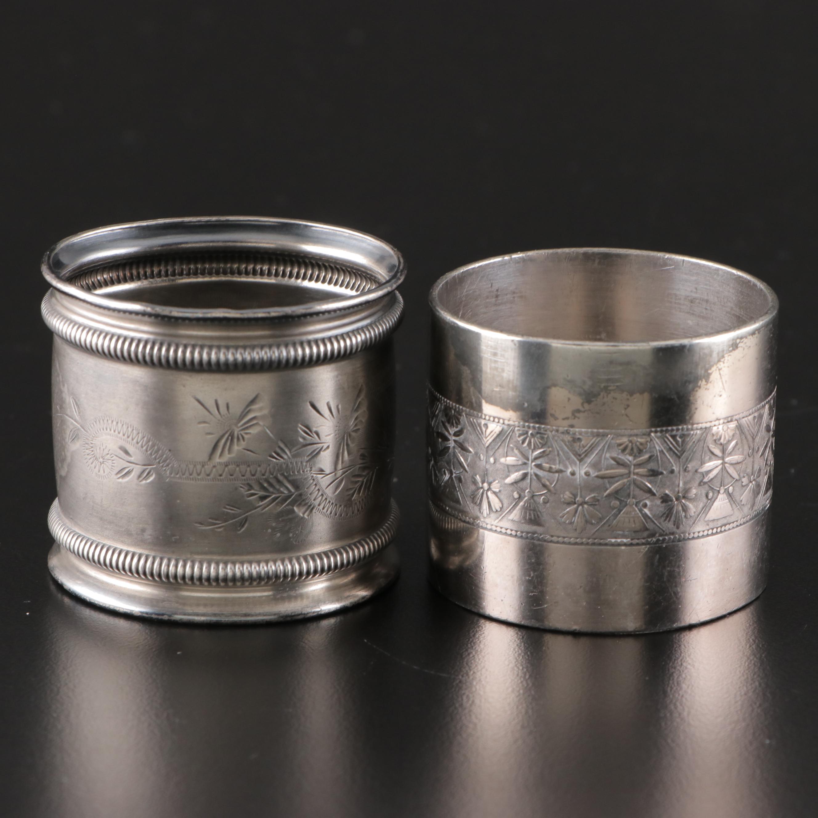 Queen City with Other Bright Cut and Other Silver Plate Baby Cups and Tableware