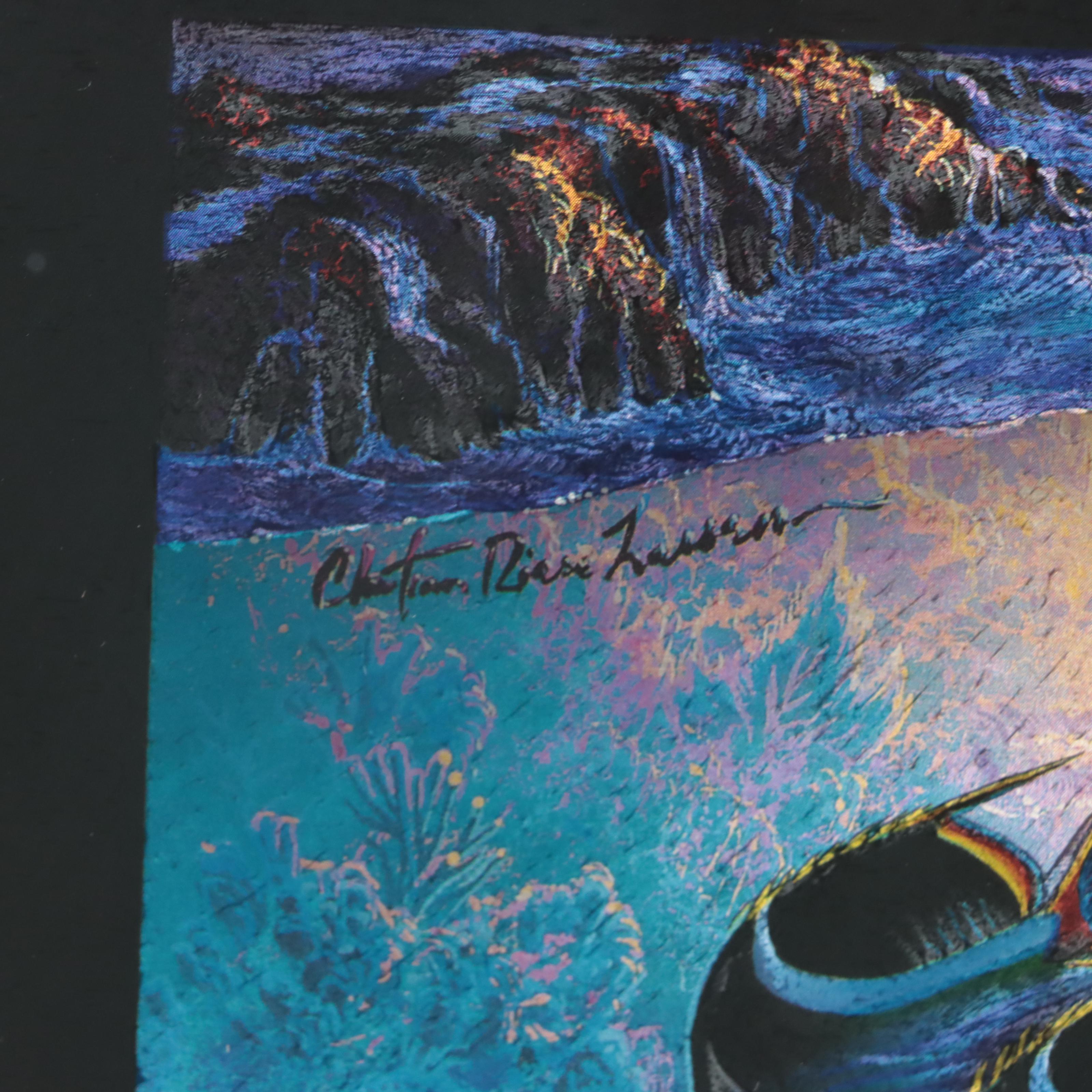 Offset Lithograph After Christian Riese Lassen of Marine Life, Late 20th Century