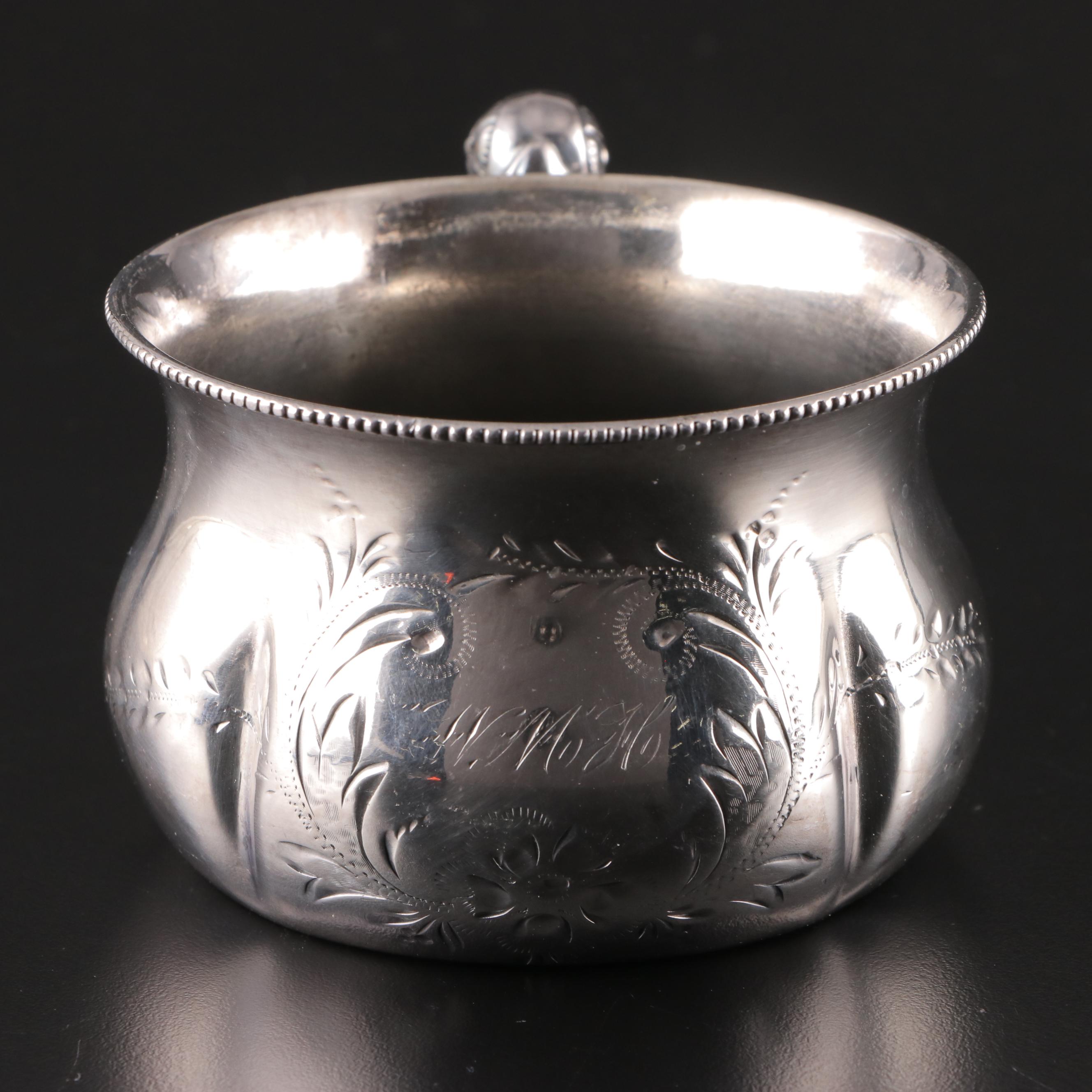 Queen City with Other Bright Cut and Other Silver Plate Baby Cups and Tableware