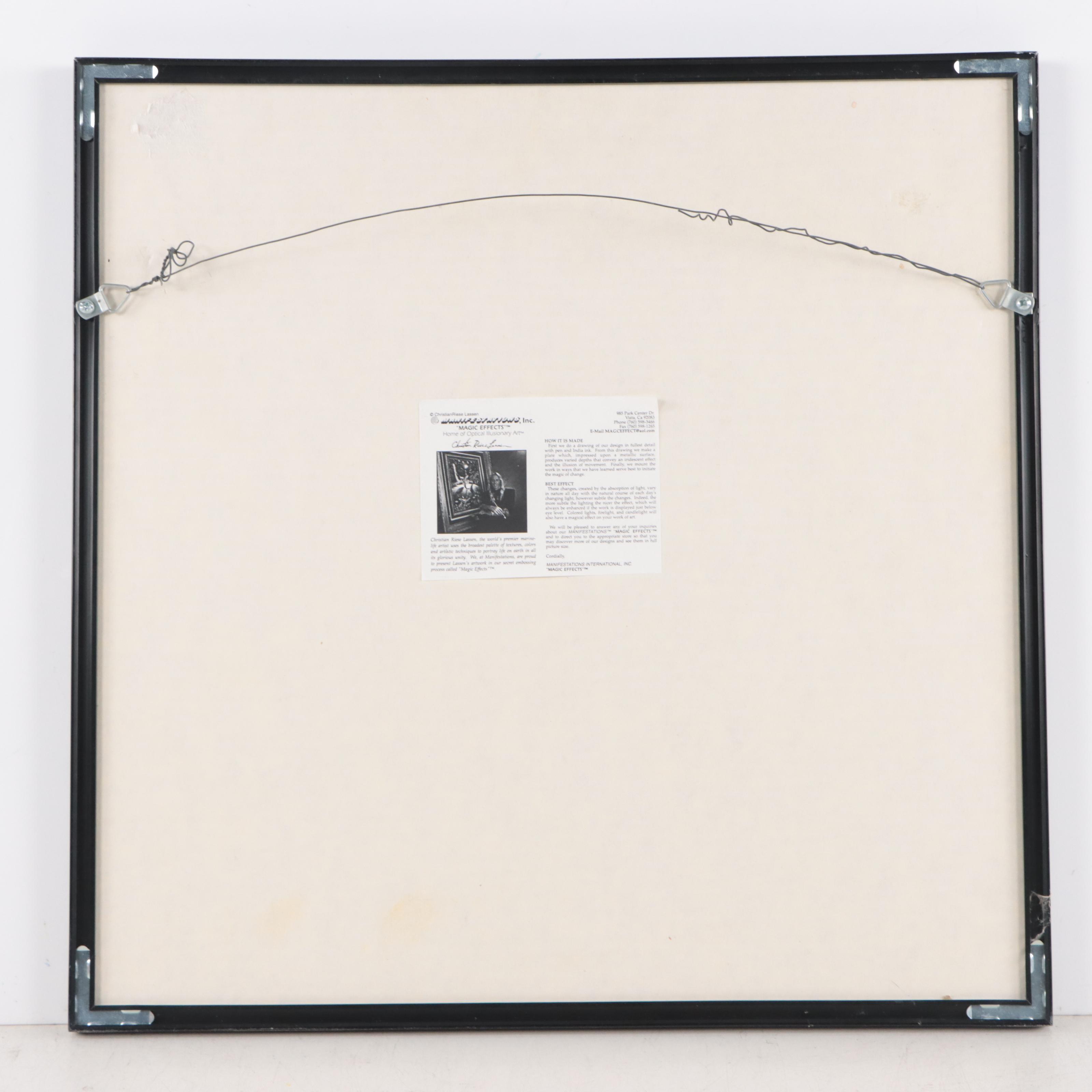 Offset Lithograph After Christian Riese Lassen of Marine Life, Late 20th Century