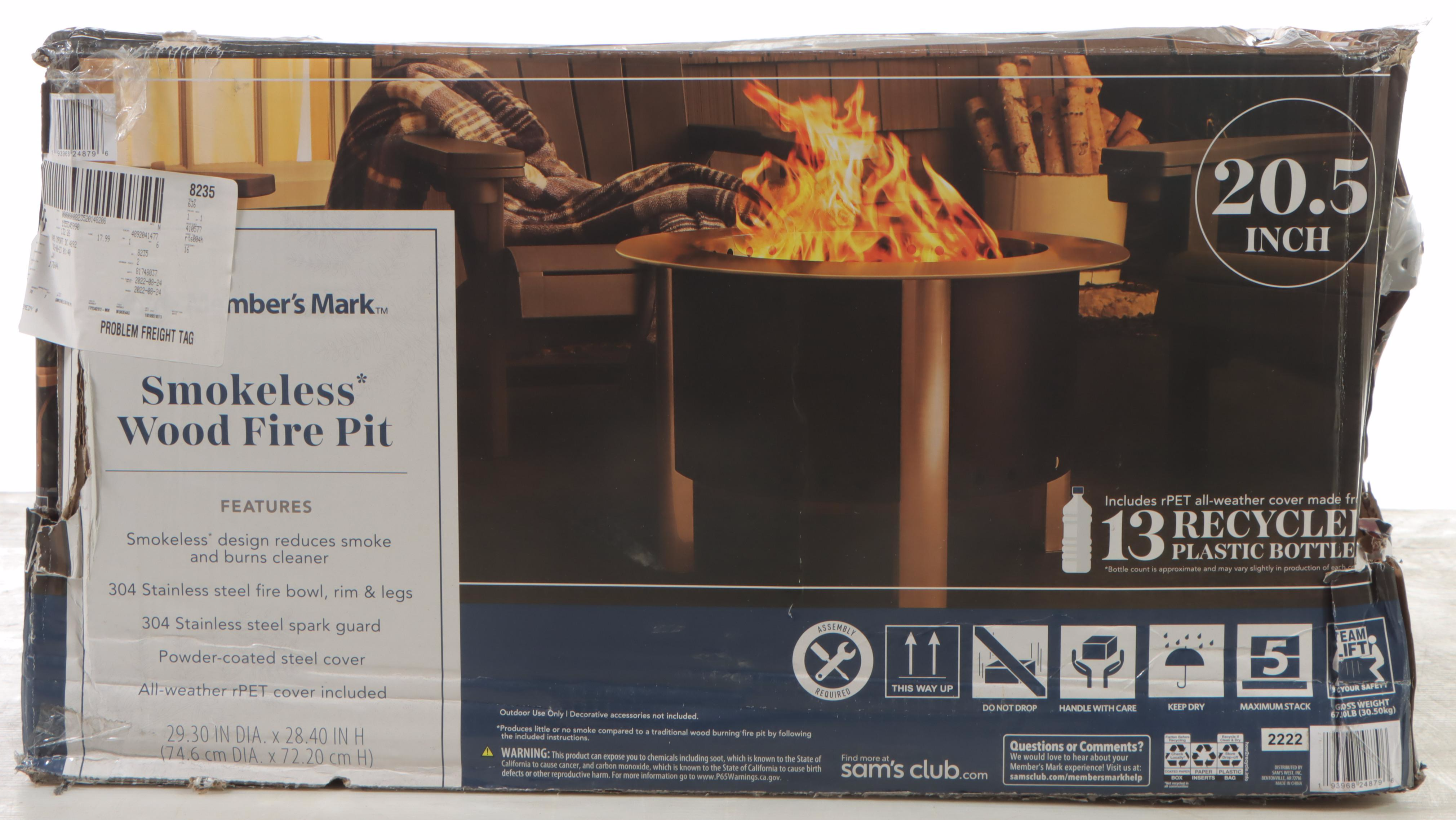 Member's Mark Smokeless Wood Fire Pit