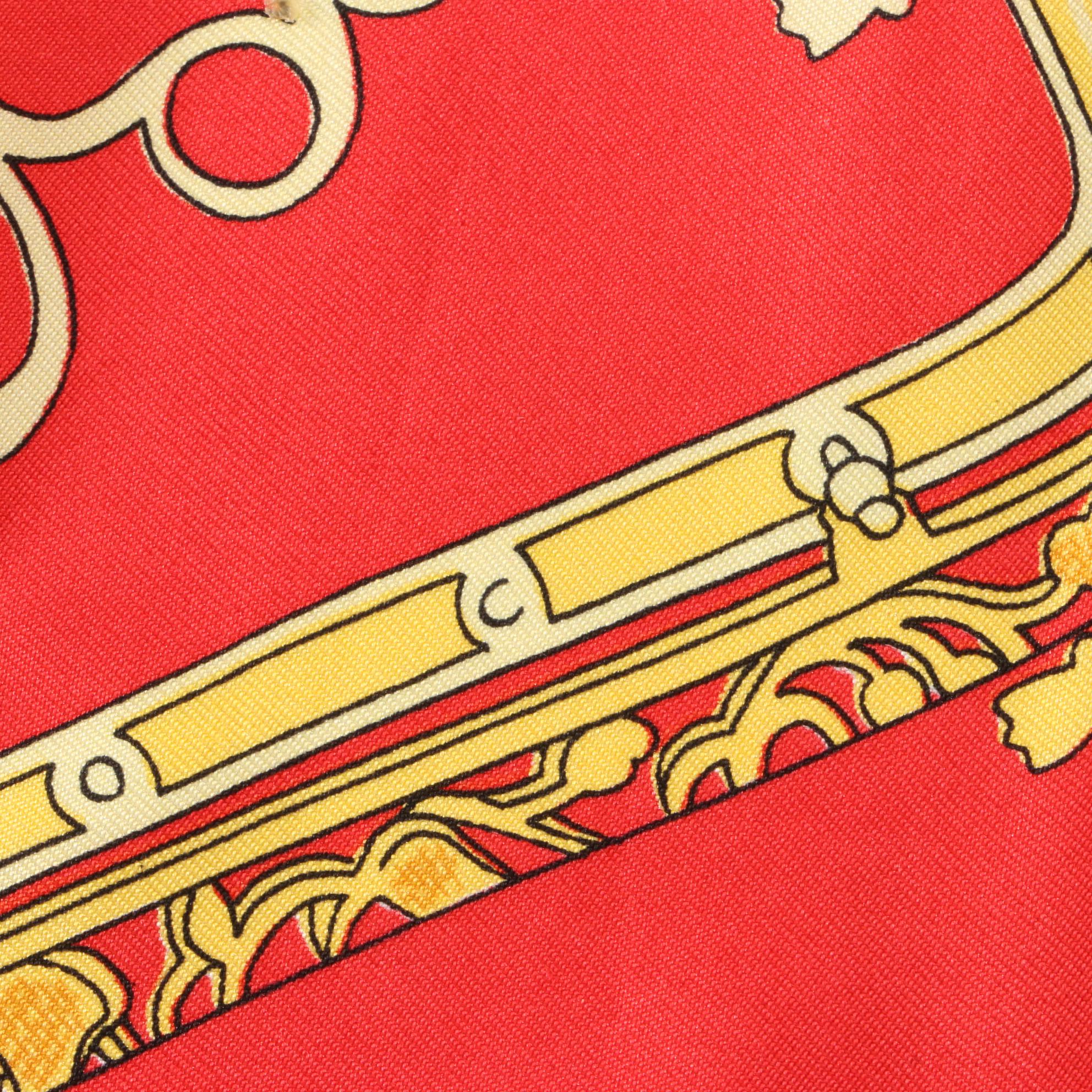 Hermès Early Issue ''Les Muserolles'' Scarf 90 in Silk Twill