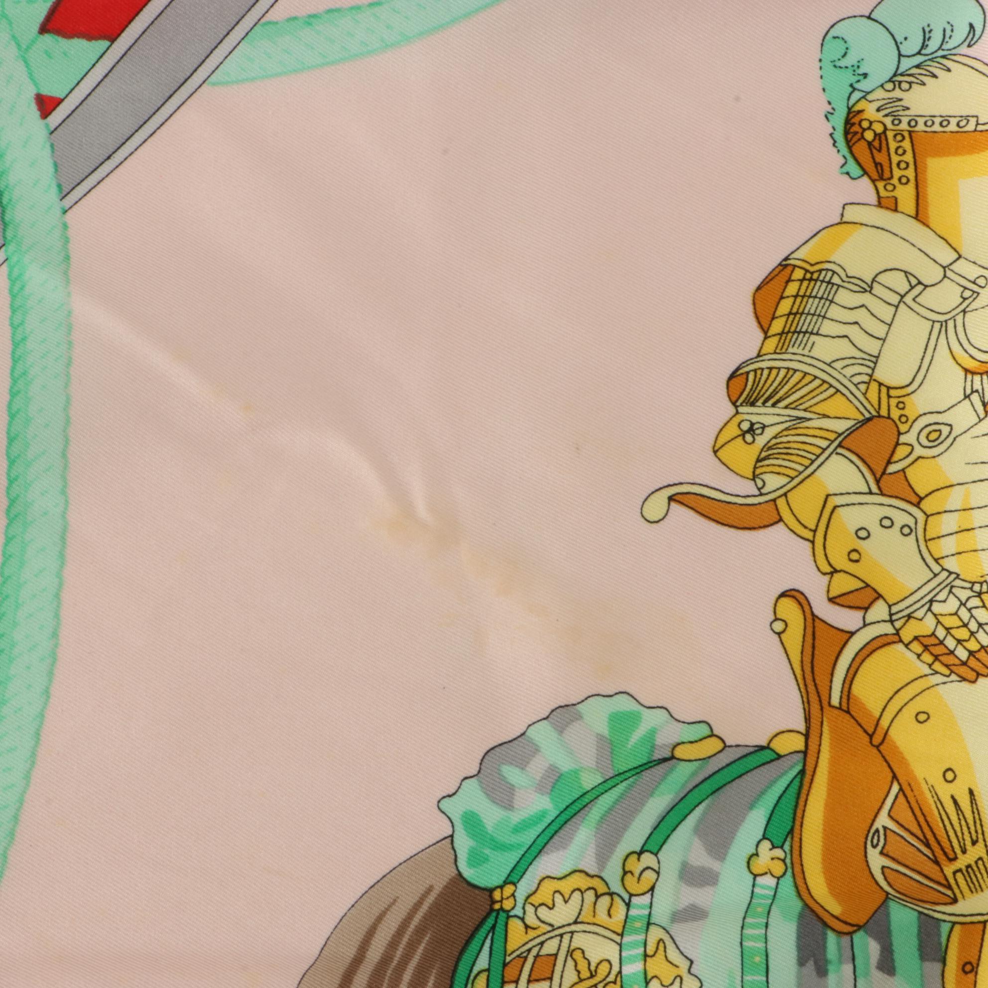 Hermès Early Issue ''Les Muserolles'' Scarf 90 in Silk Twill