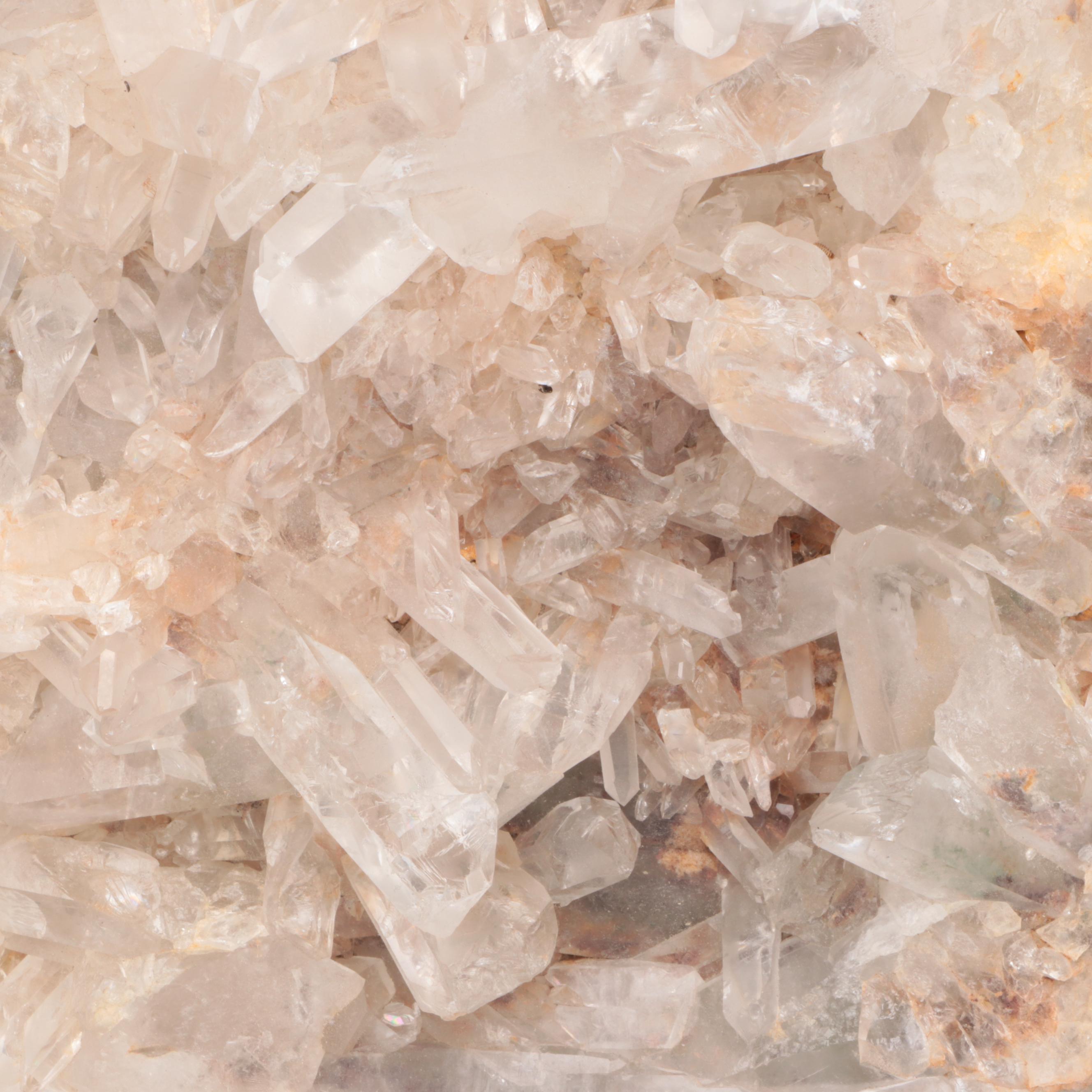 Himalayan Salt Rock and Mineral Fountain with Quartz Specimen