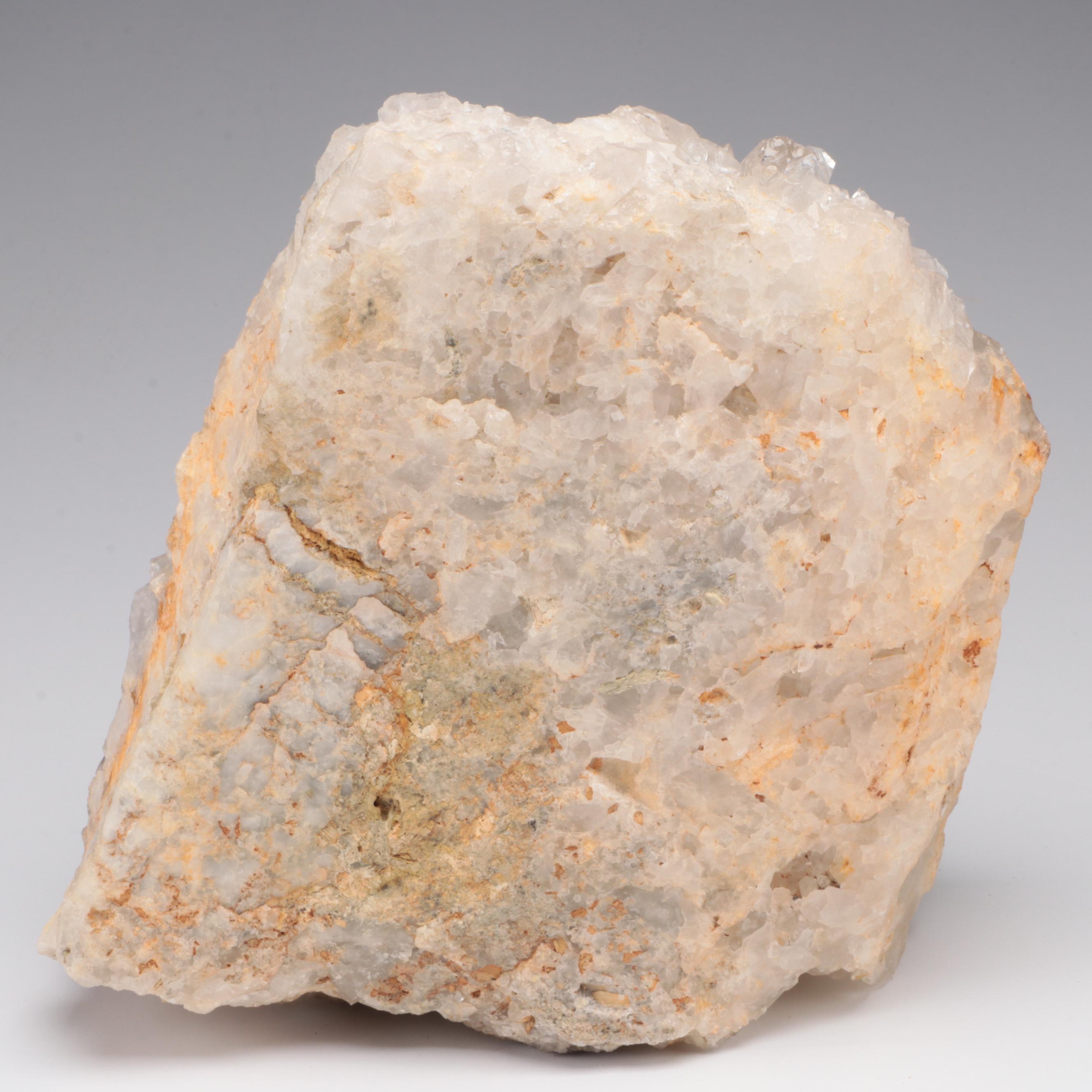 Himalayan Salt Rock and Mineral Fountain with Quartz Specimen