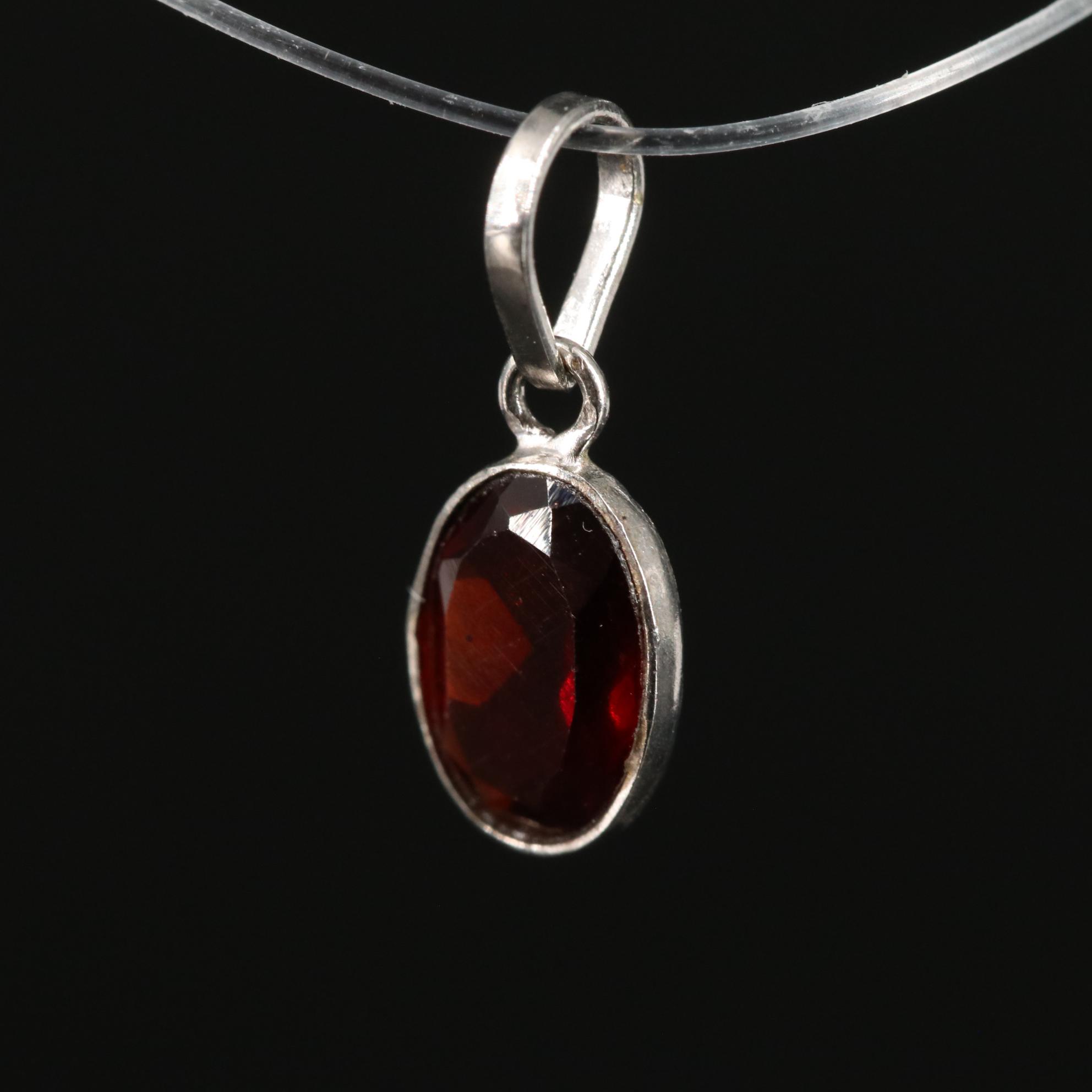 14K Garnet Pendant