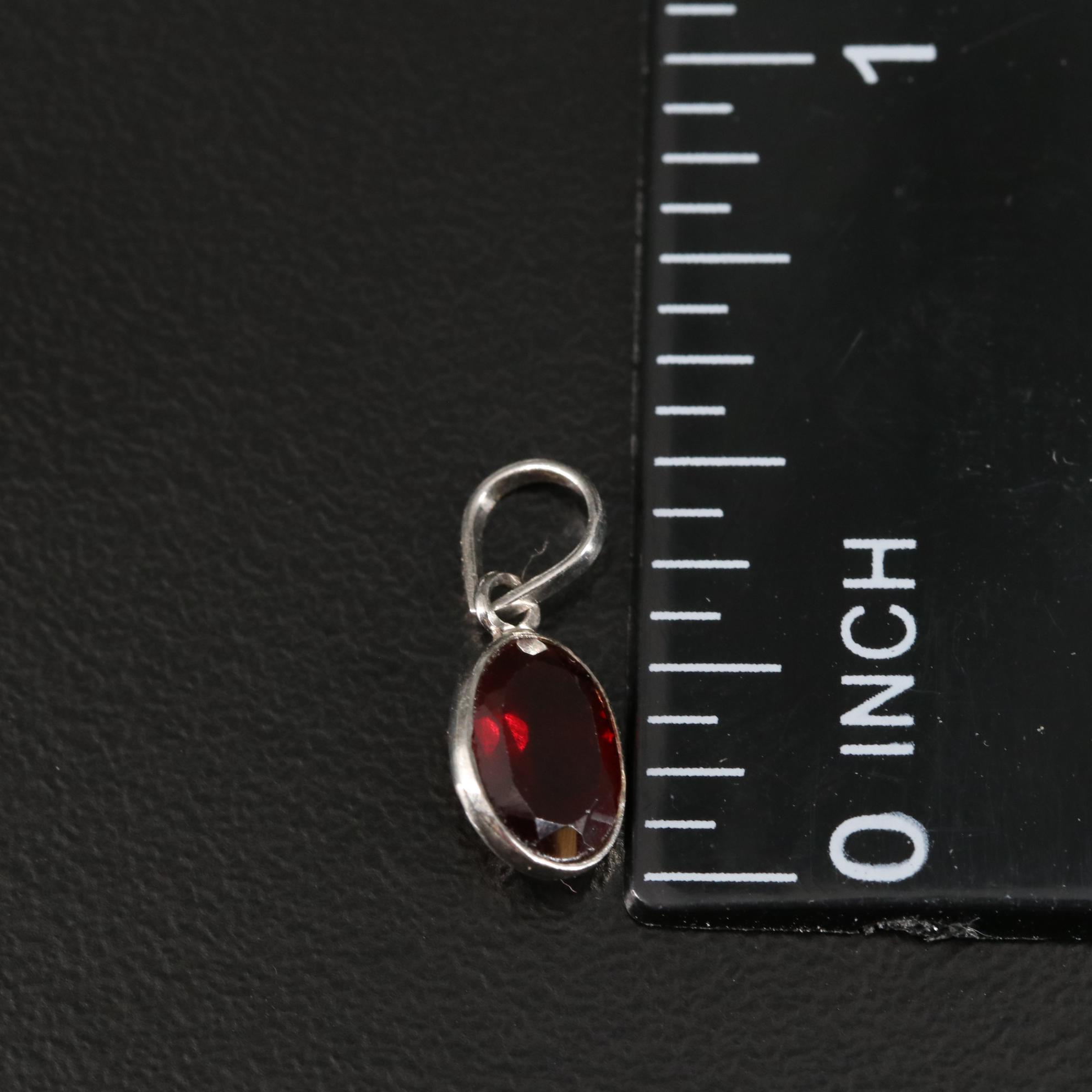 14K Garnet Pendant