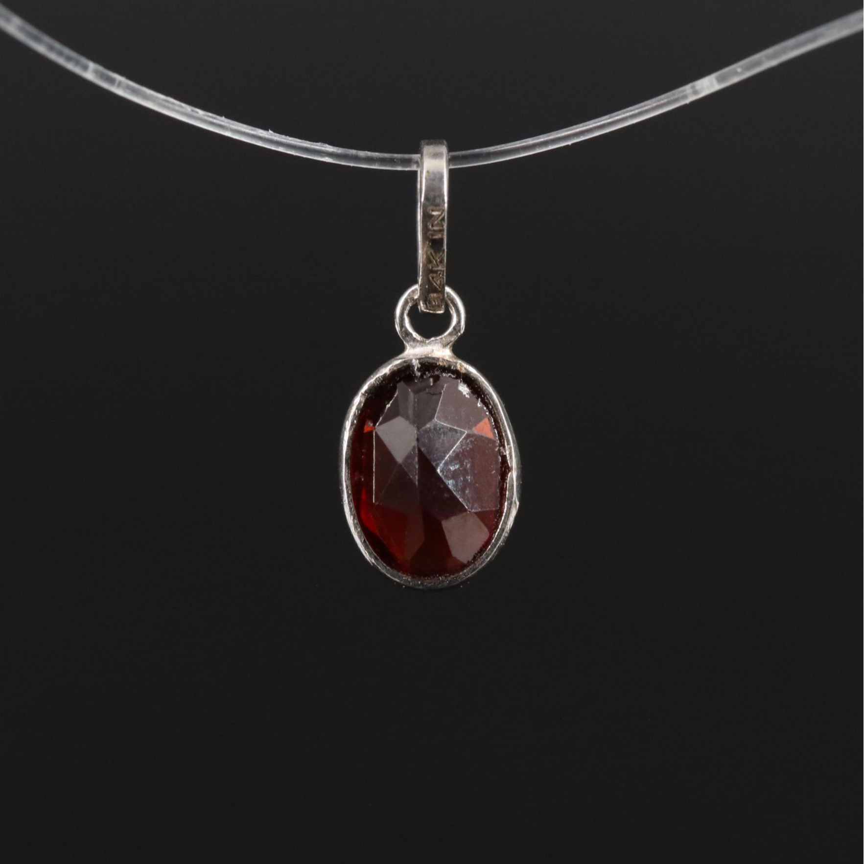 14K Garnet Pendant