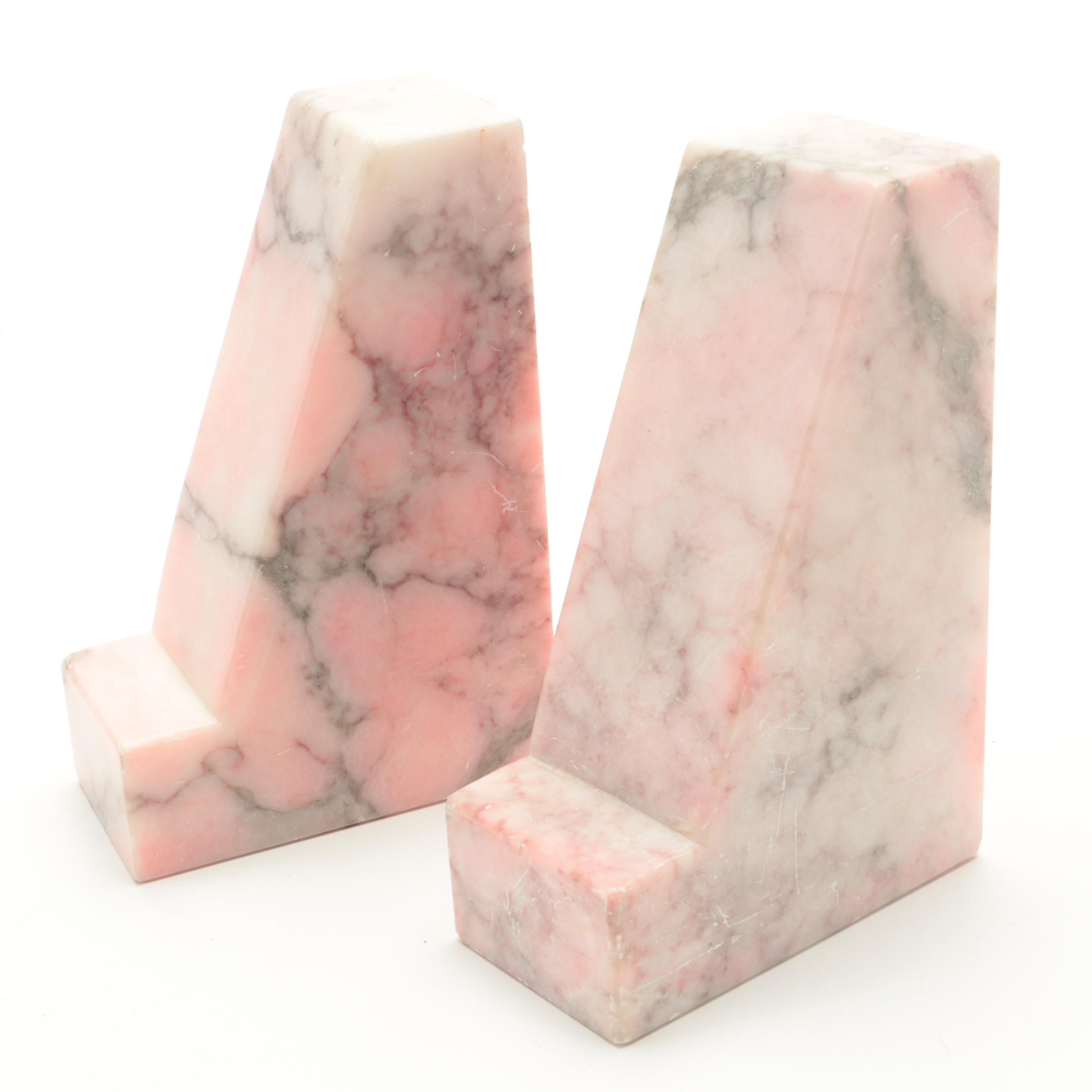 Roseville Pottery Clematis Vase, Hall Pottery Cornucopias and Marble Bookends