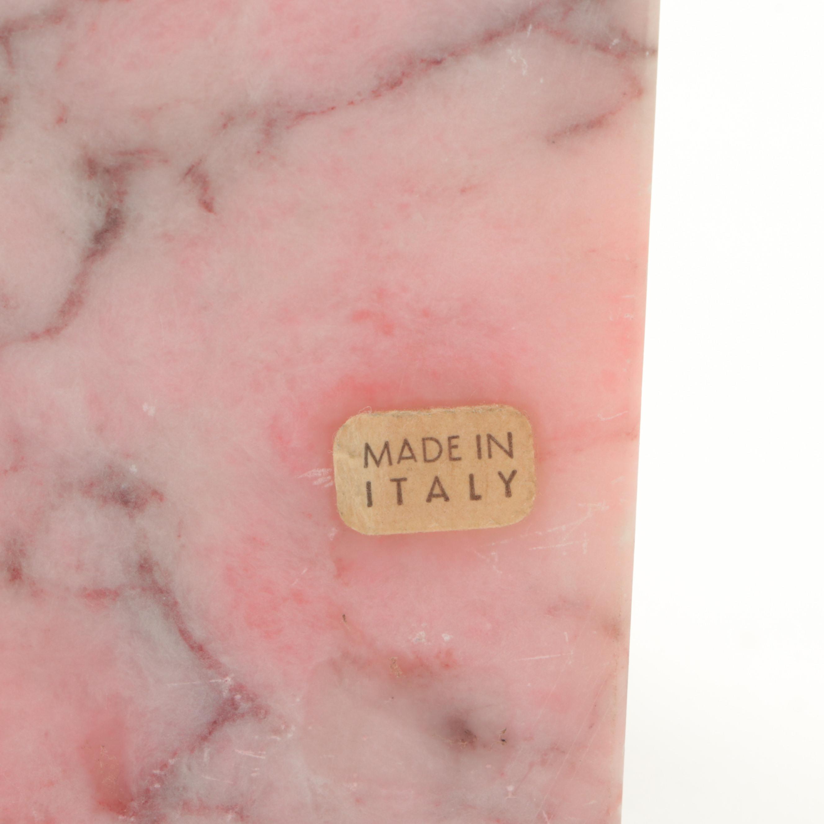 Roseville Pottery Clematis Vase, Hall Pottery Cornucopias and Marble Bookends