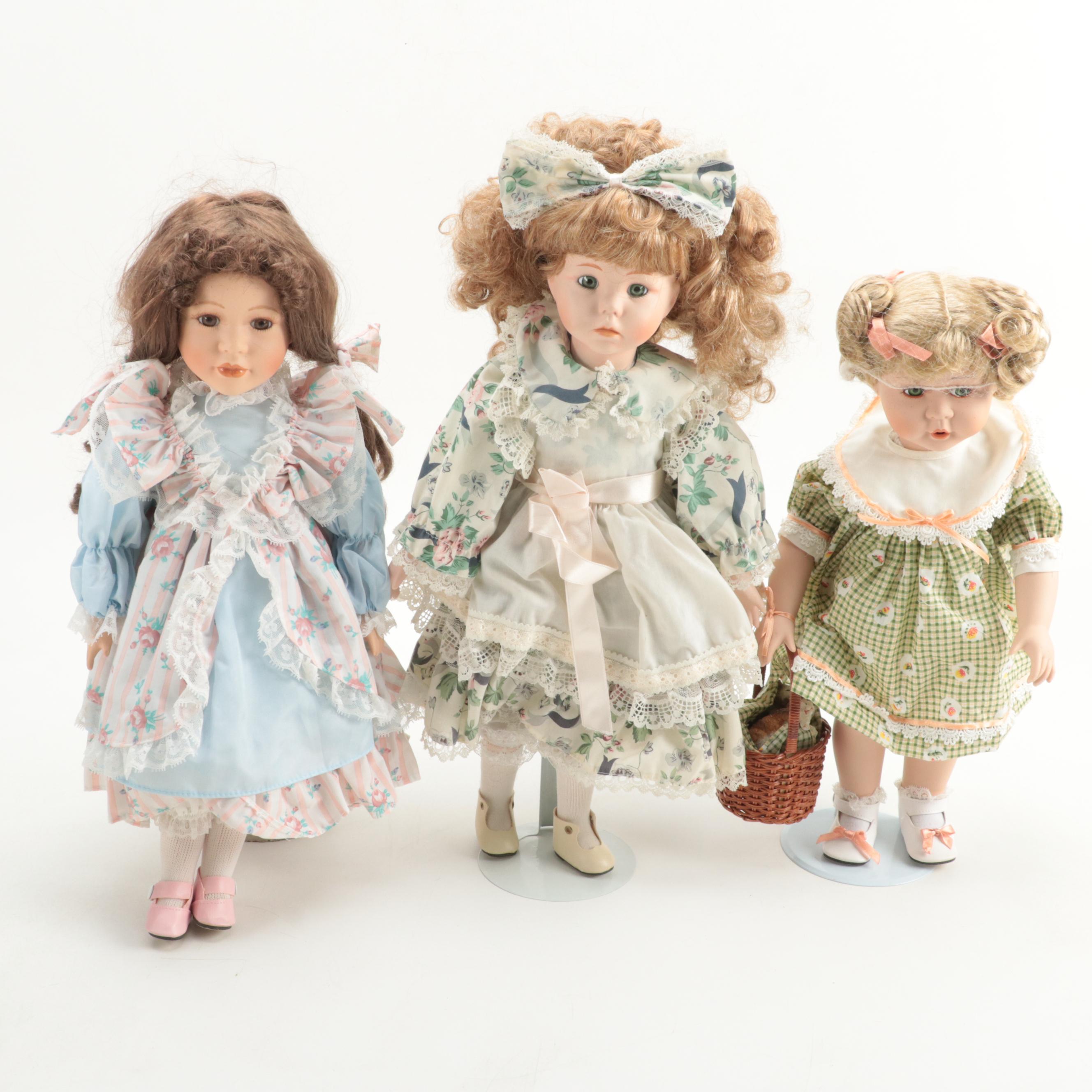 Wimbledon Collection and Other Porcelain Bisque Dolls