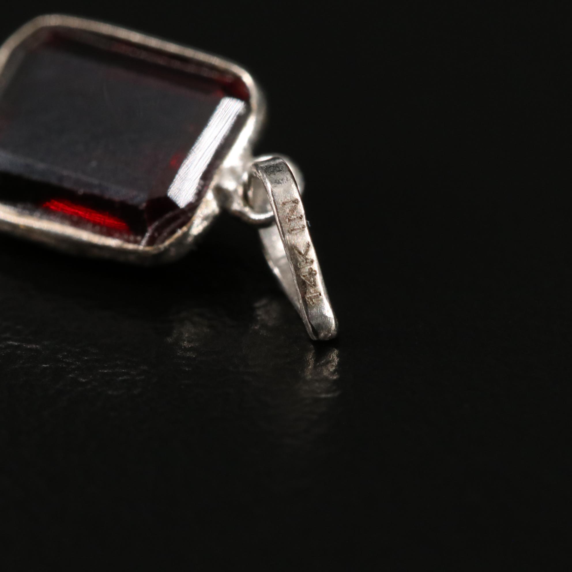14K Garnet Pendant