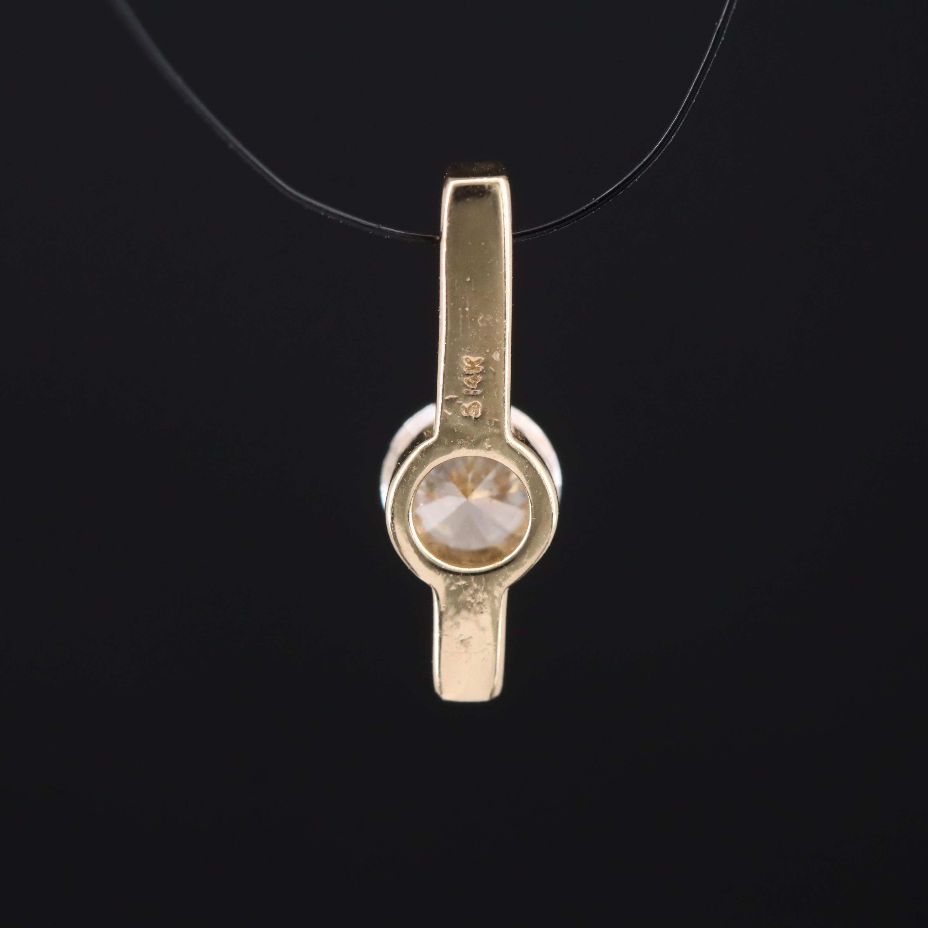 14K 0.33 CT Diamond Slide Pendant