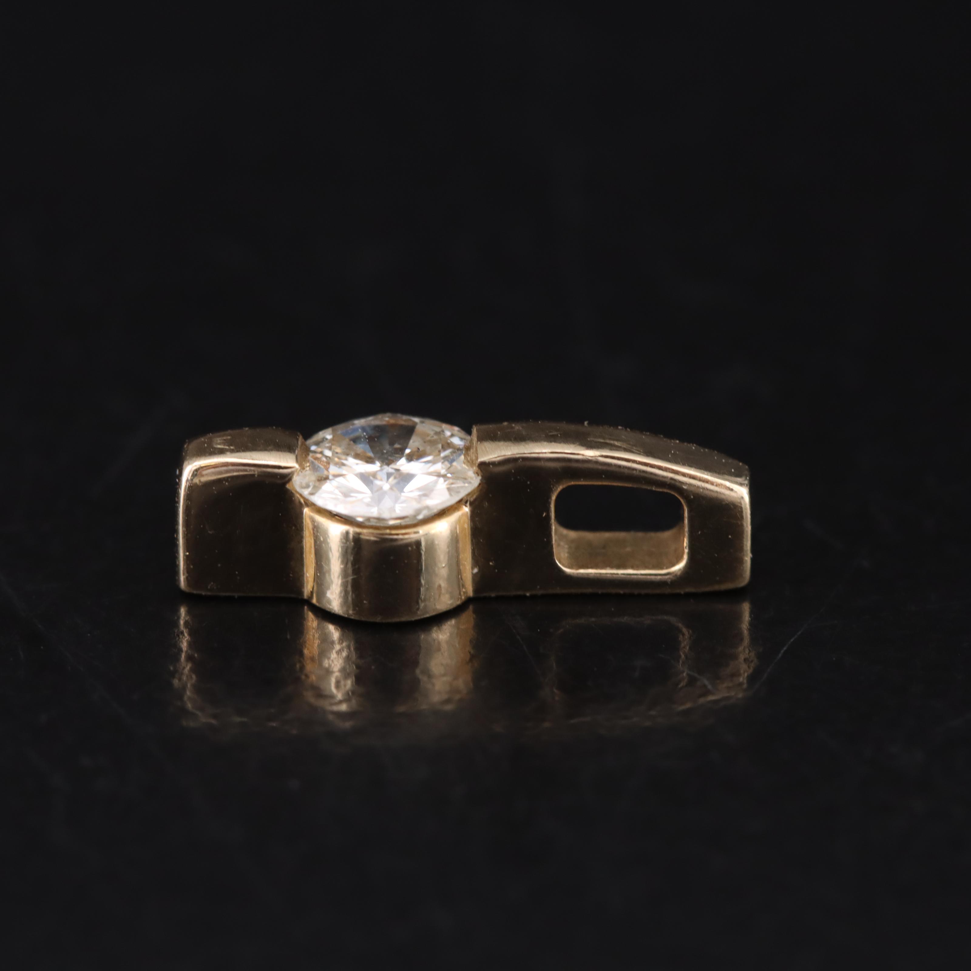 14K 0.33 CT Diamond Slide Pendant