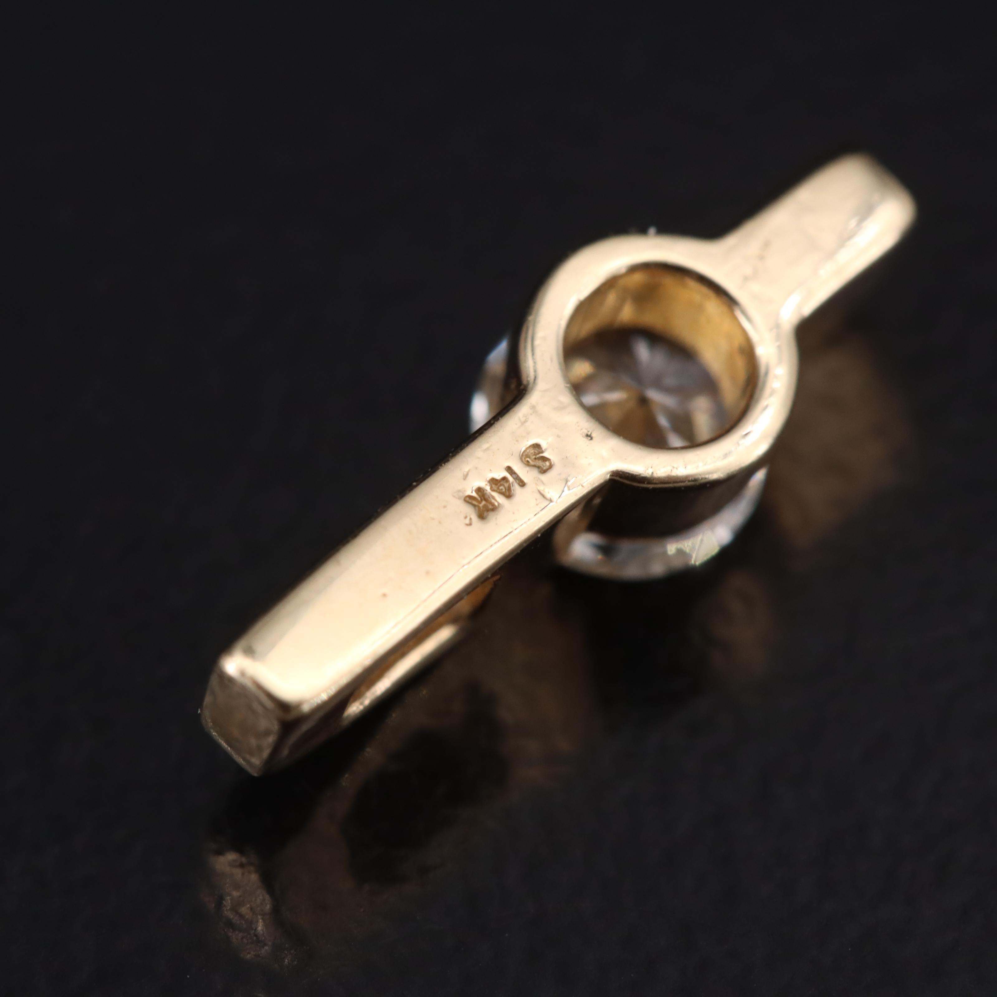14K 0.33 CT Diamond Slide Pendant