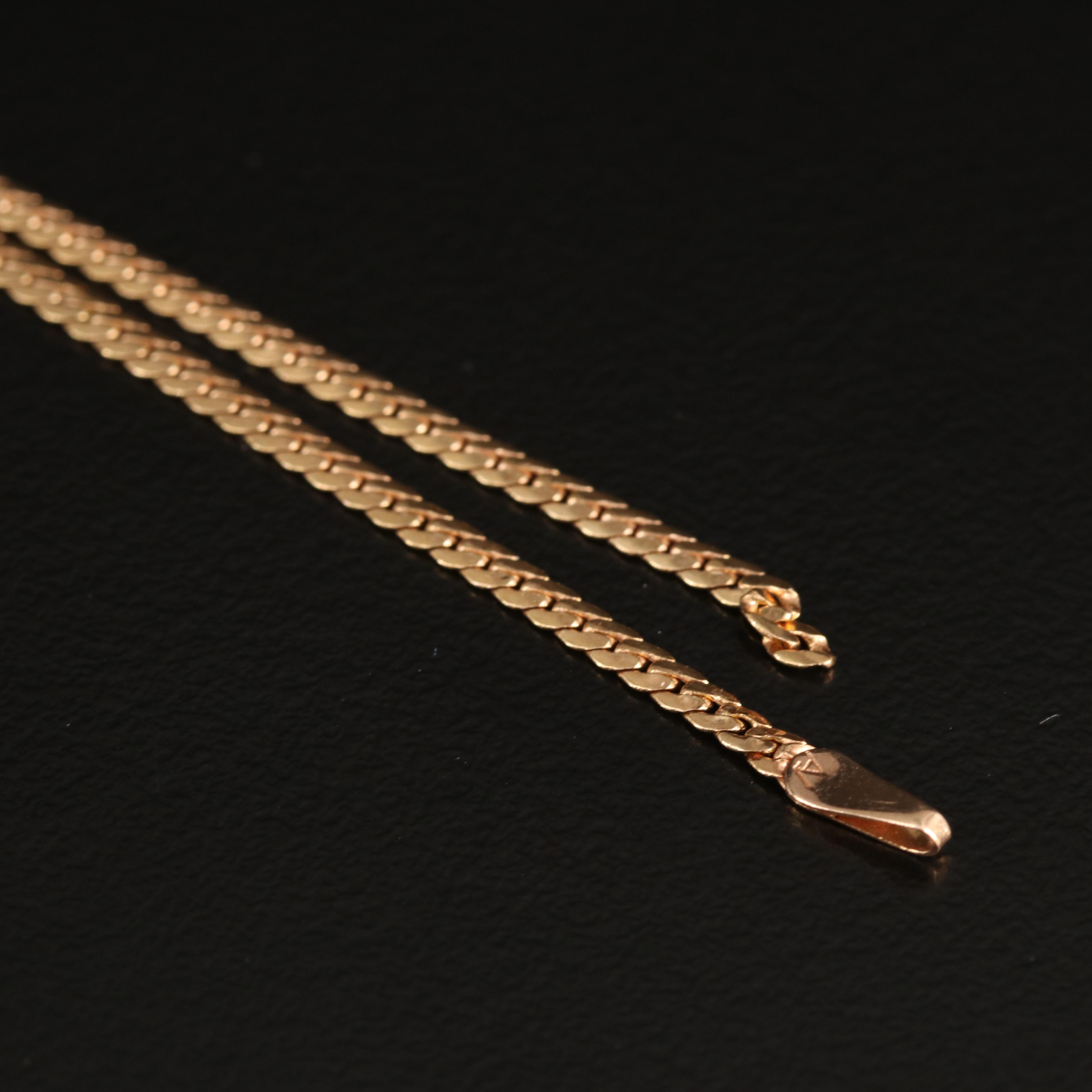 14K Sapphire and Diamond Chevron Necklace