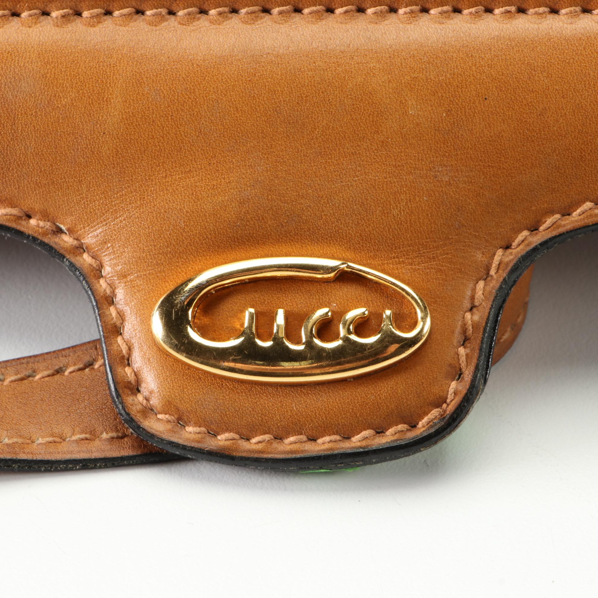 Gucci Shoulder Bag in Diagonal Striped Monogram Canvas and Leather Trim