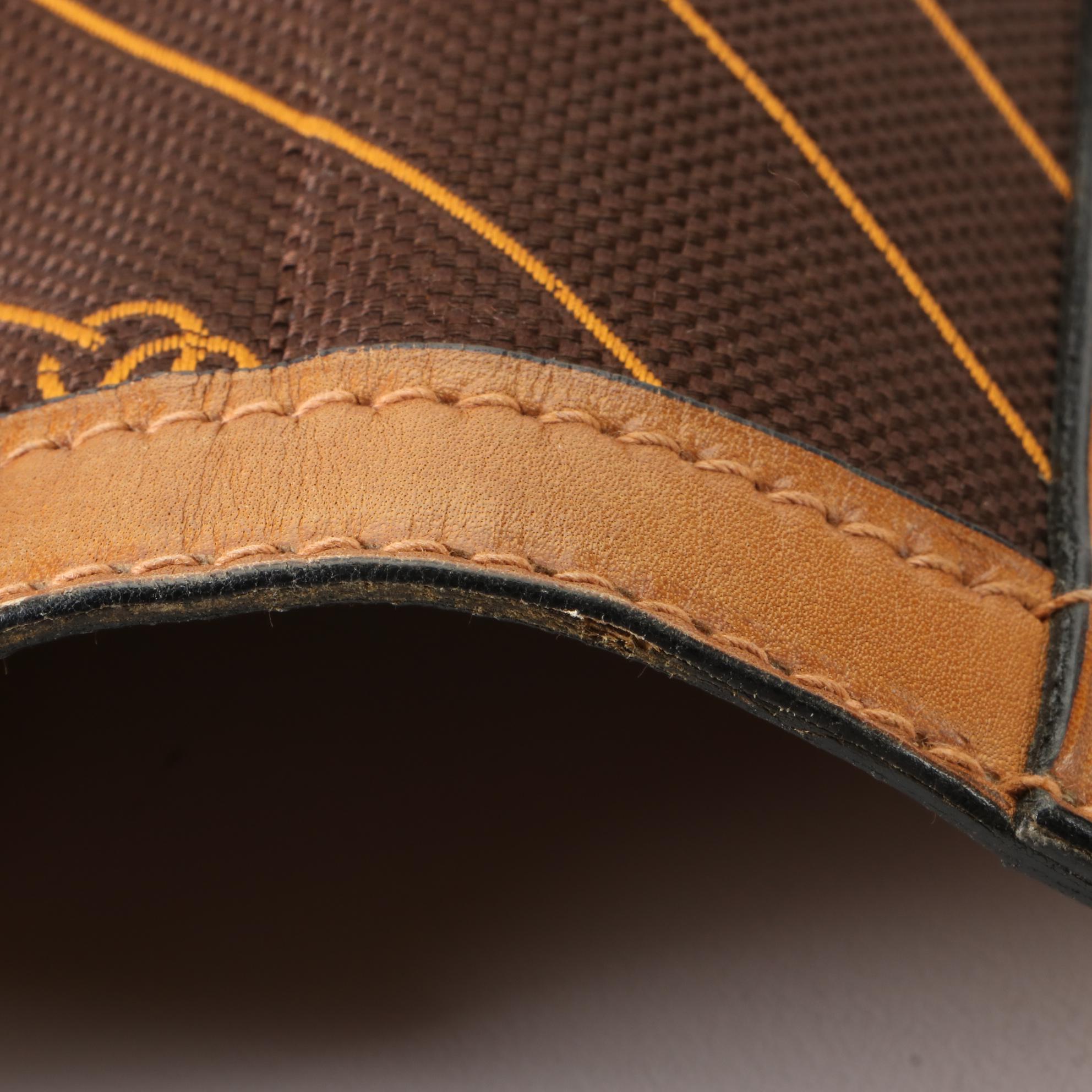 Gucci Shoulder Bag in Diagonal Striped Monogram Canvas and Leather Trim