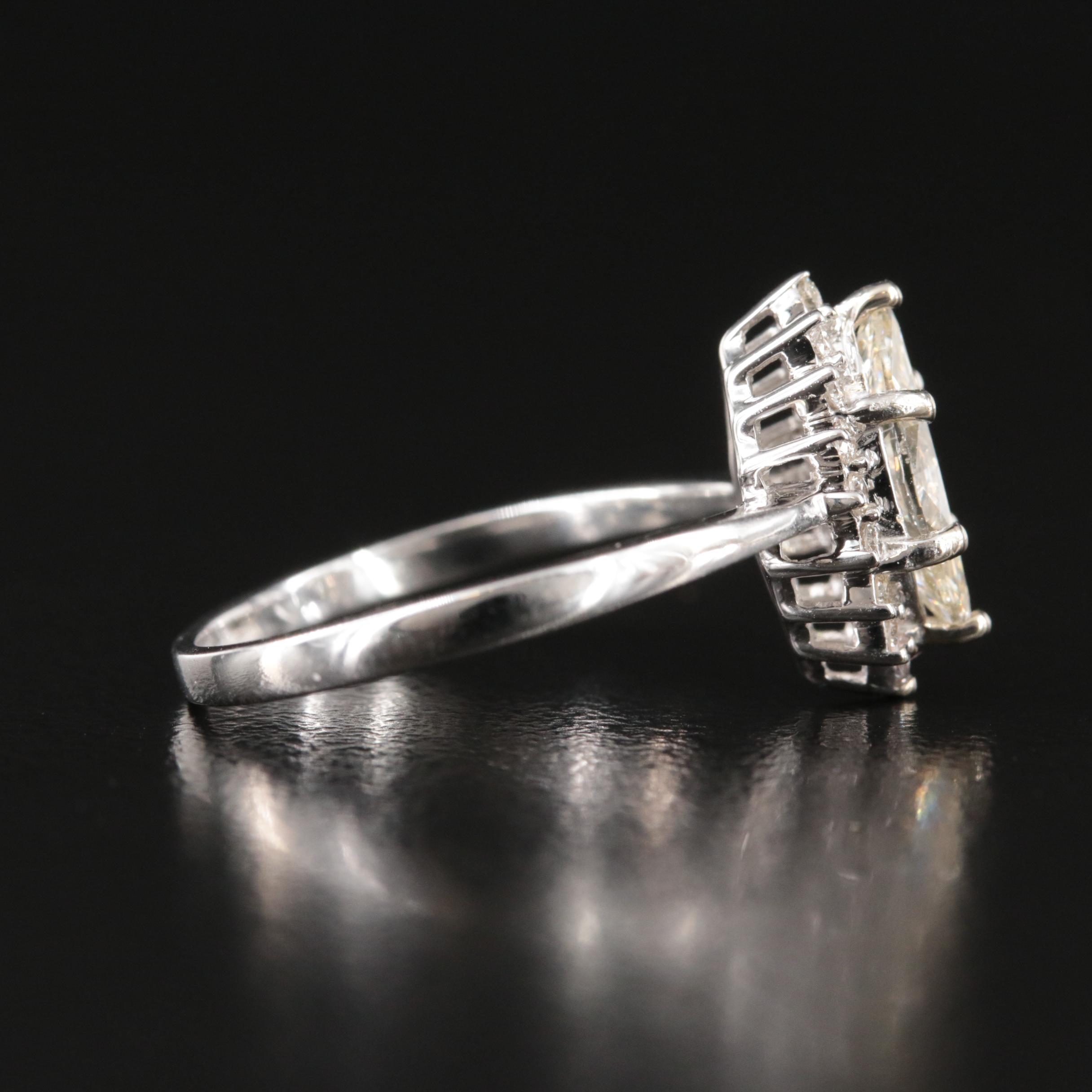 14K 1.07 CTW Diamond Navette Ring