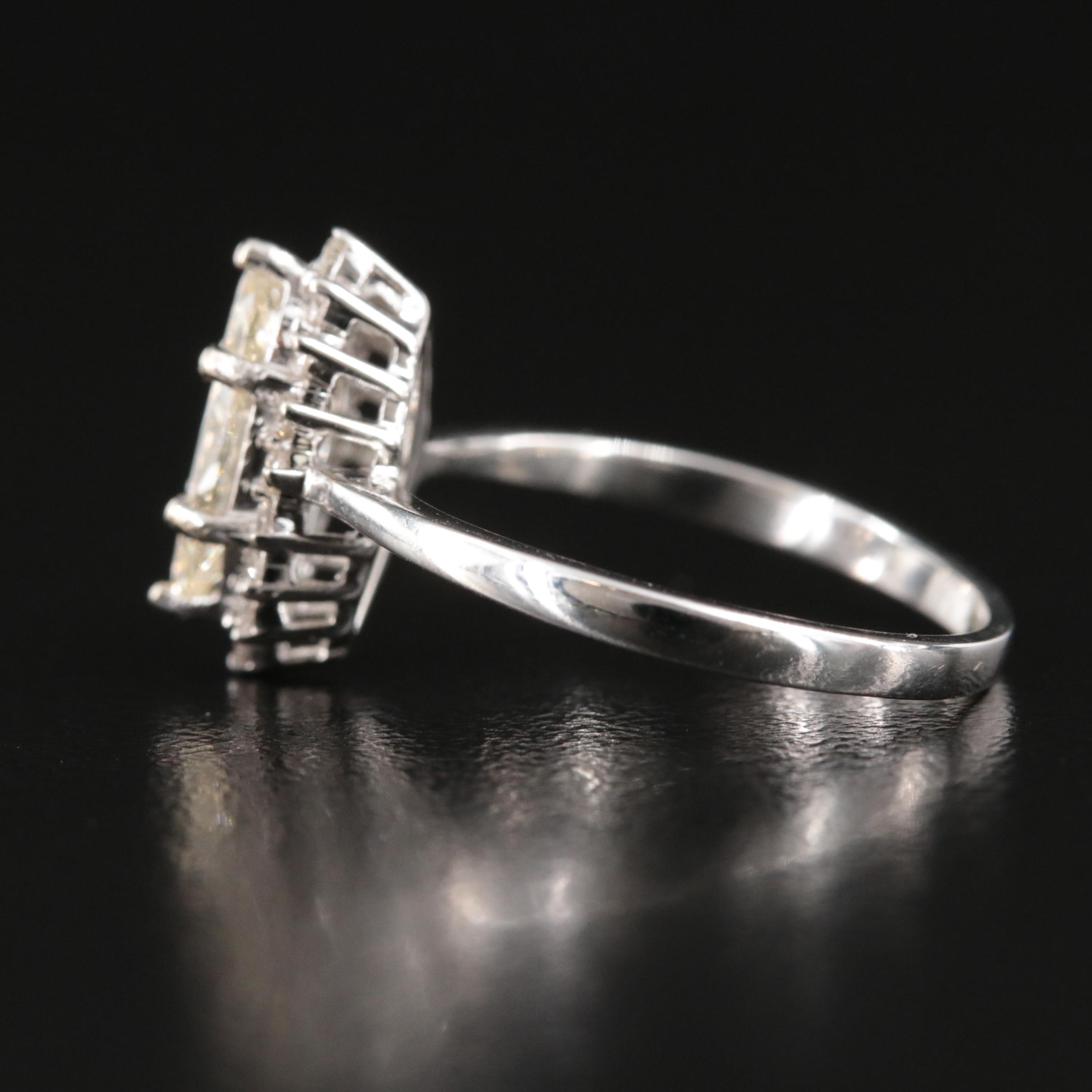 14K 1.07 CTW Diamond Navette Ring