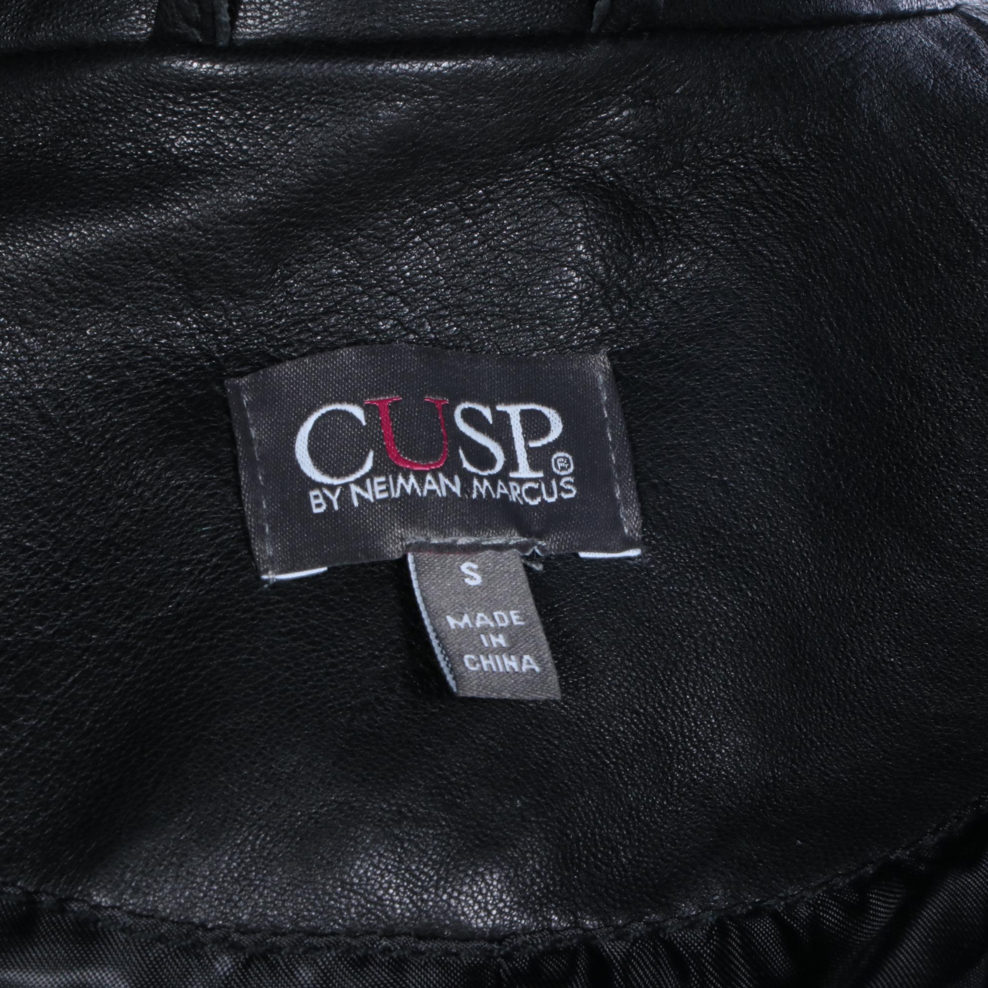 Zara Woman and Cusp by Neiman Marcus Jackets in Studded and Fringed Leather