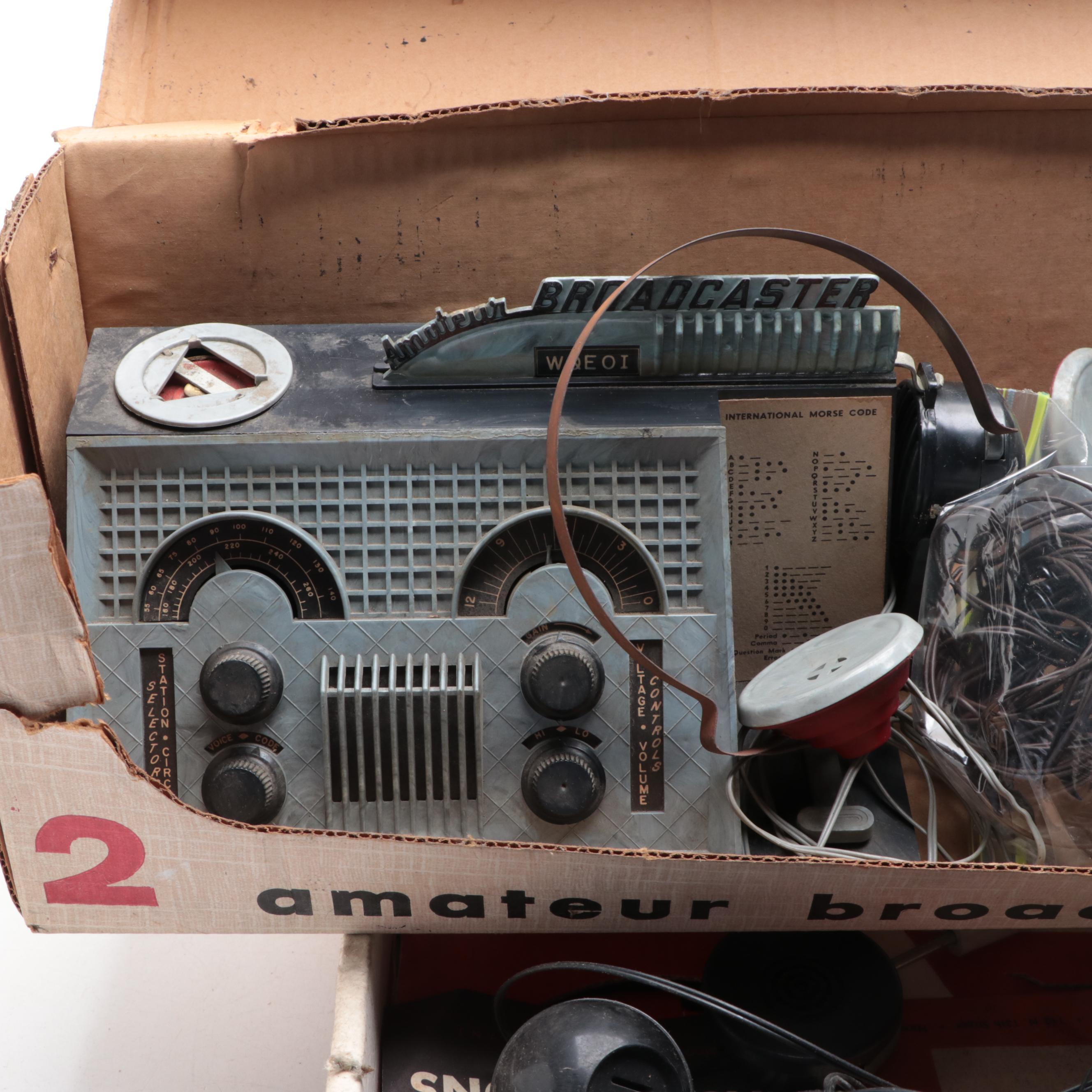 Remco Crystal Radio Kit, Bell Amateur Broadcasting Ham Radio and More