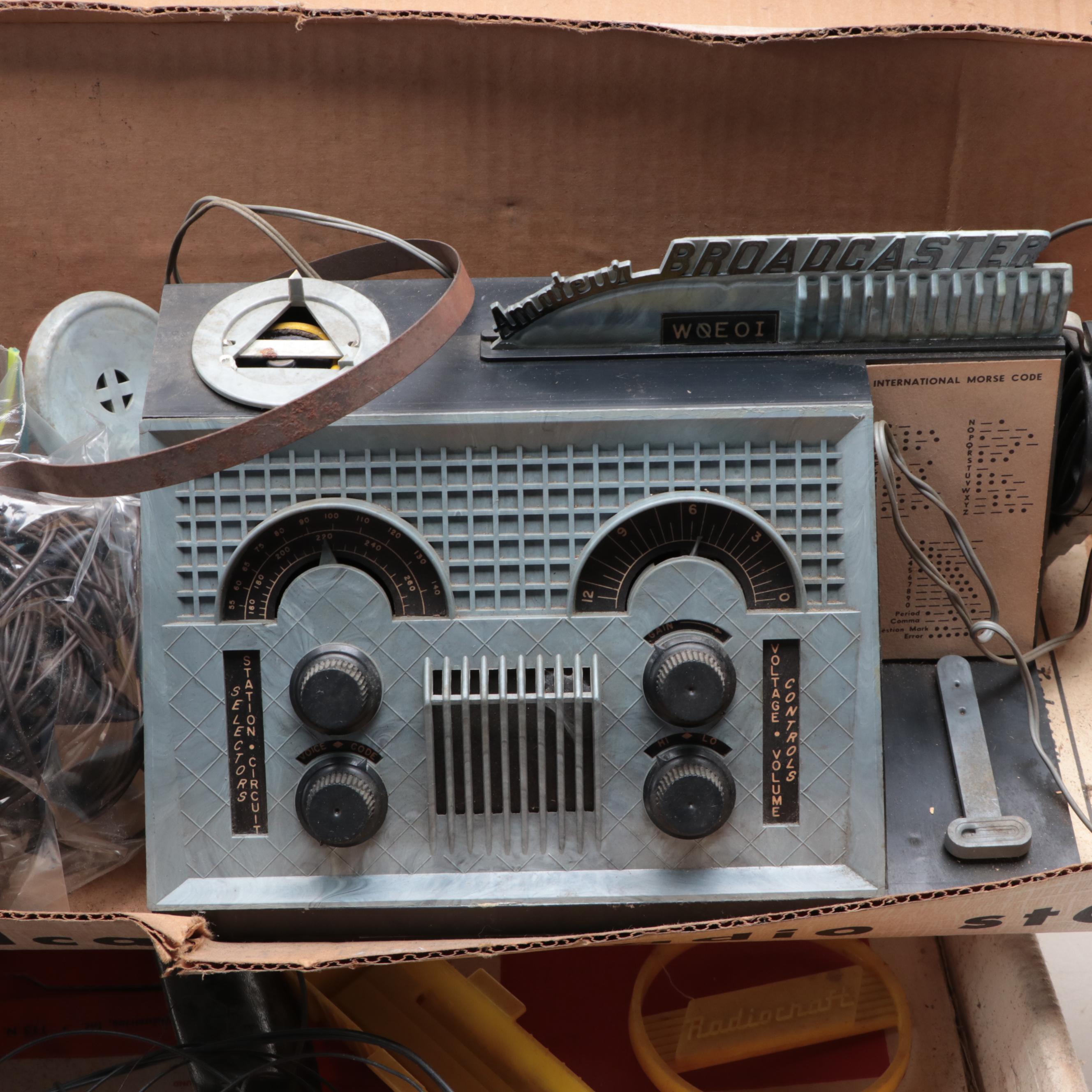 Remco Crystal Radio Kit, Bell Amateur Broadcasting Ham Radio and More