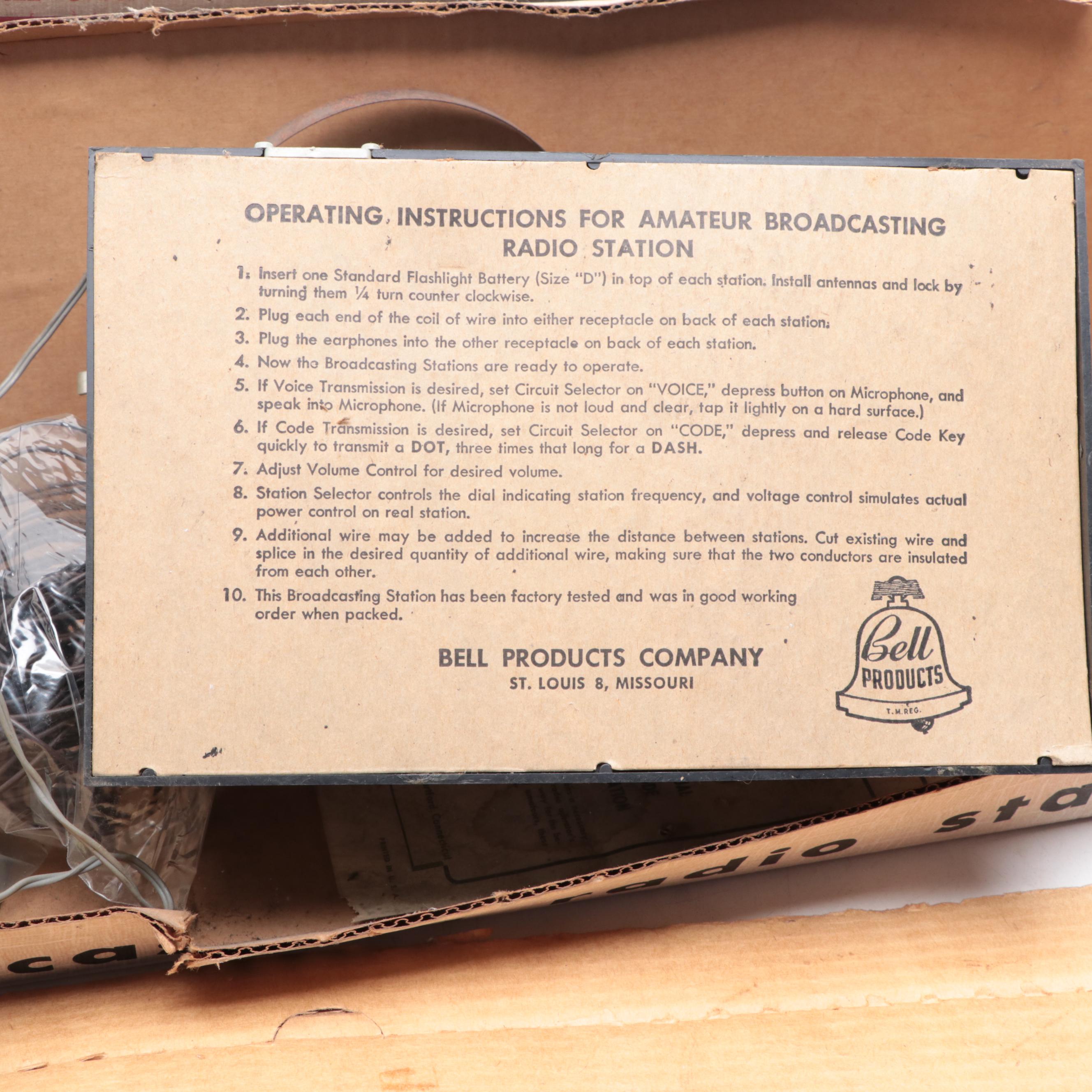 Remco Crystal Radio Kit, Bell Amateur Broadcasting Ham Radio and More