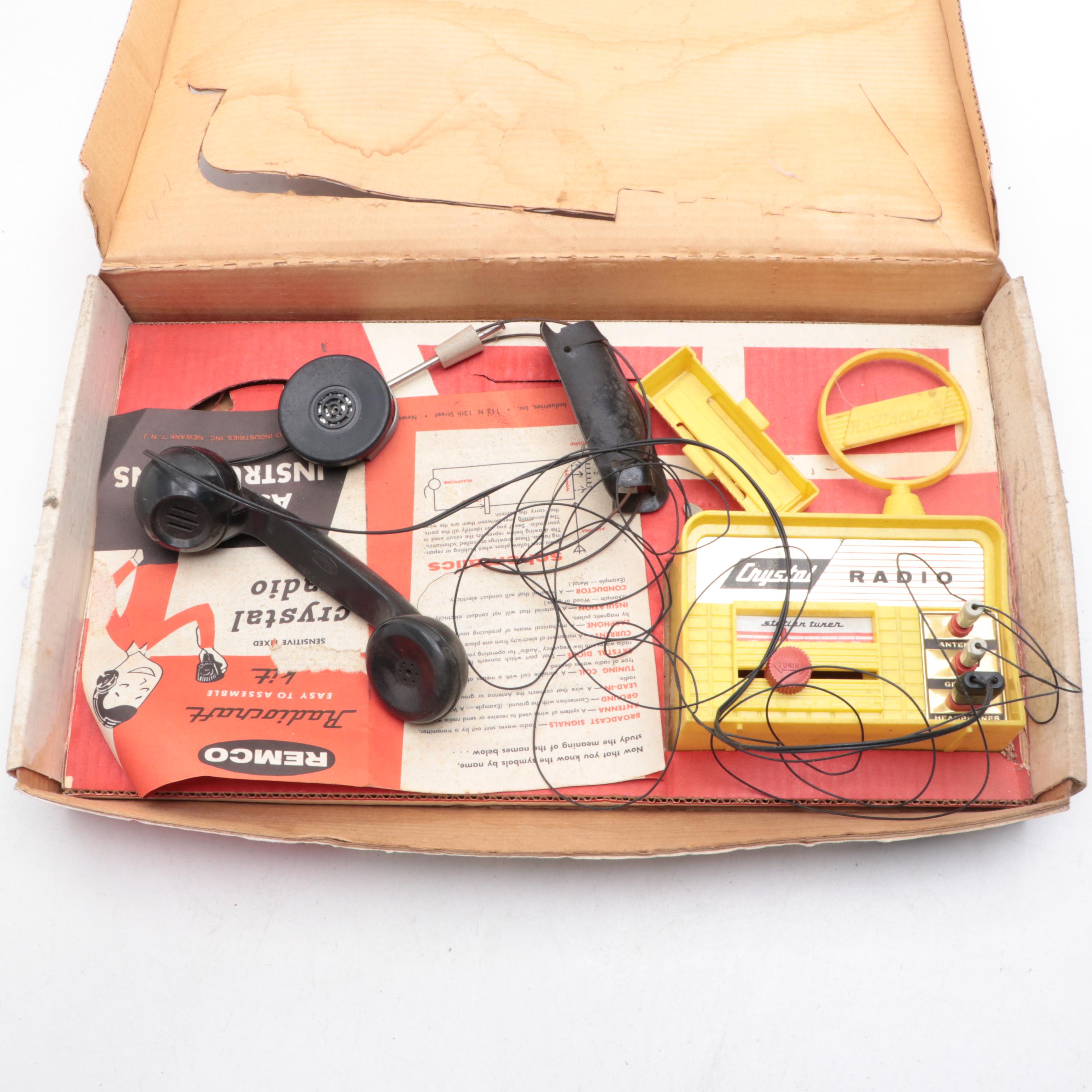 Remco Crystal Radio Kit, Bell Amateur Broadcasting Ham Radio and More