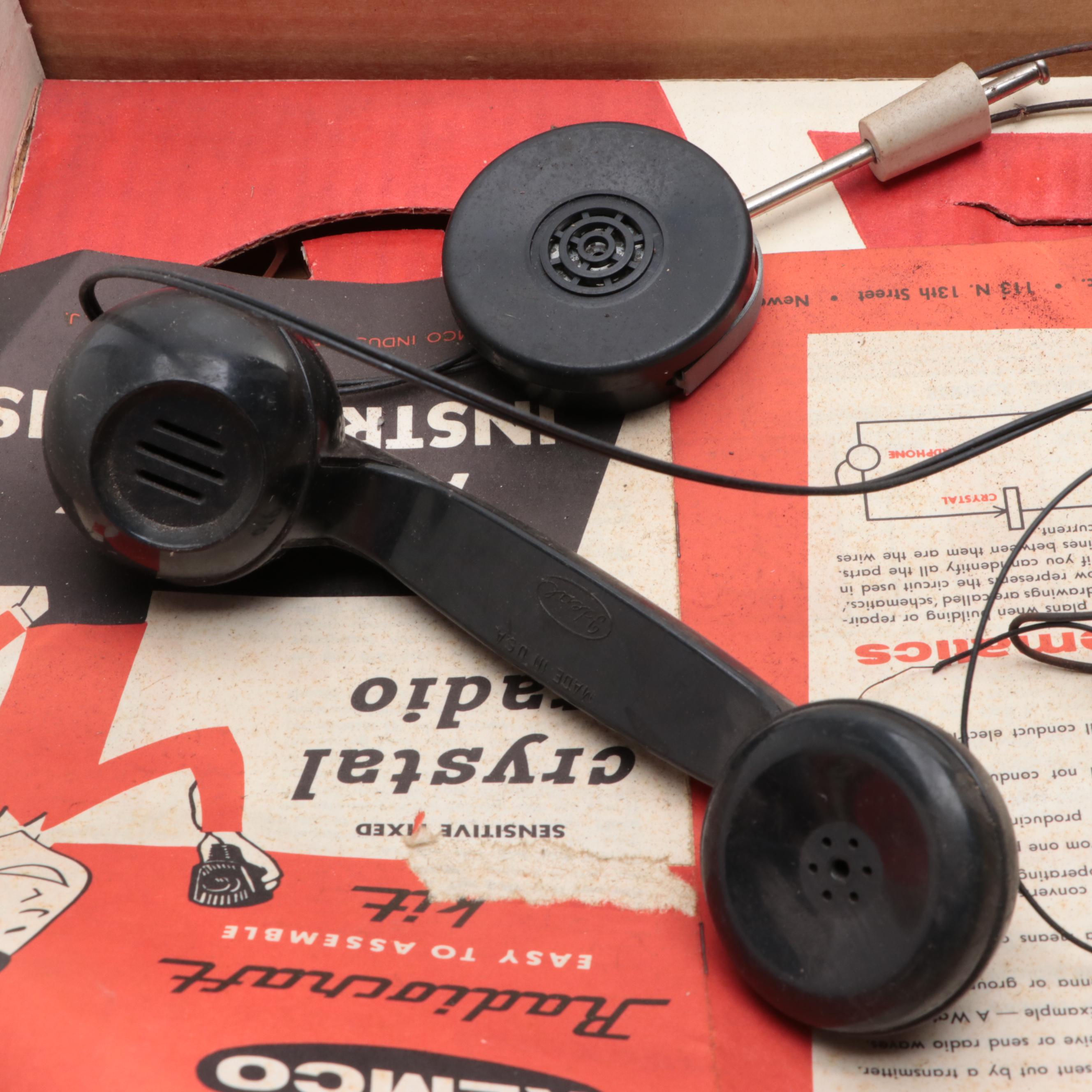 Remco Crystal Radio Kit, Bell Amateur Broadcasting Ham Radio and More