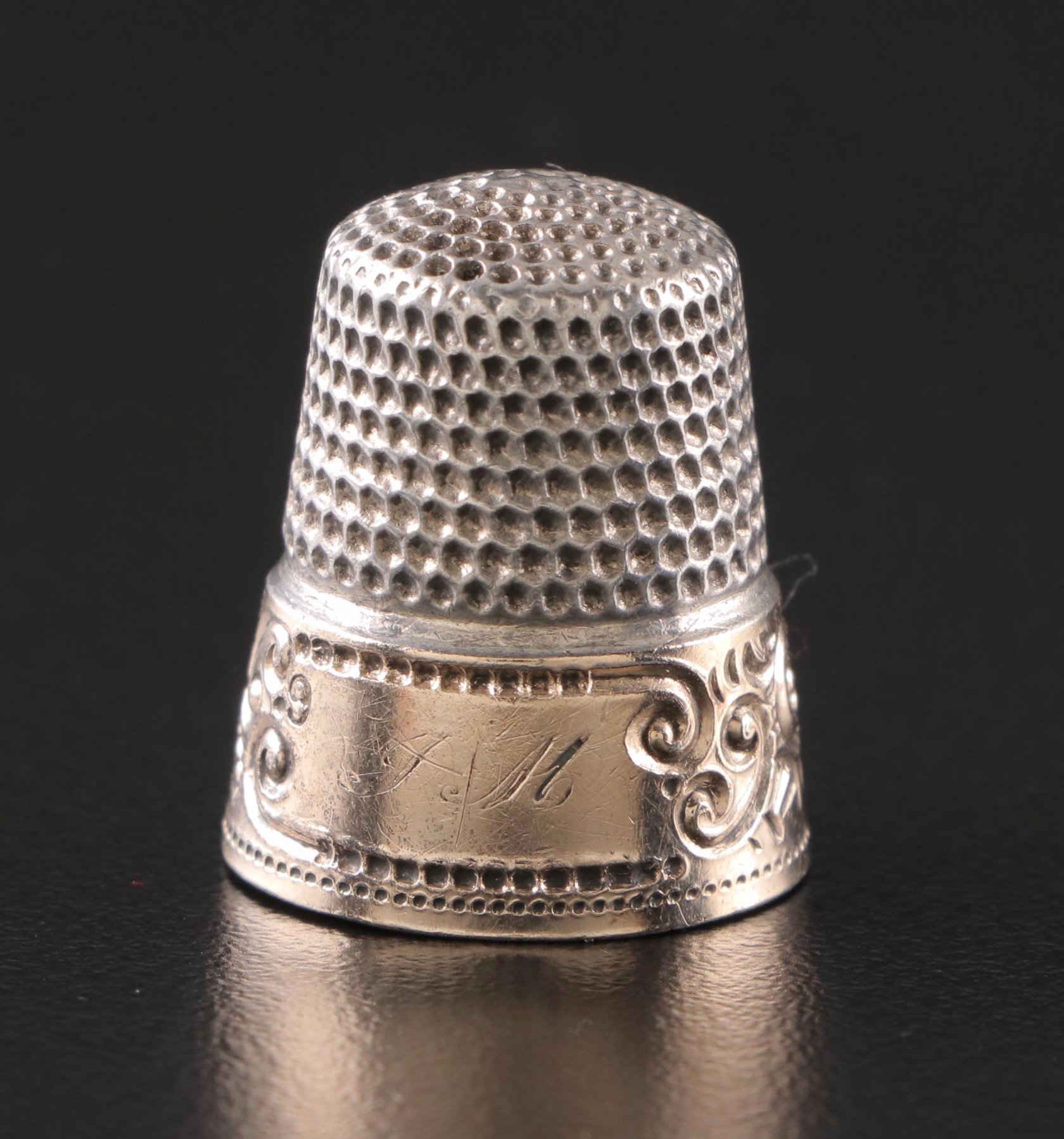 Simons Brothers and Other Sterling Silver and Silver Plate Thimbles