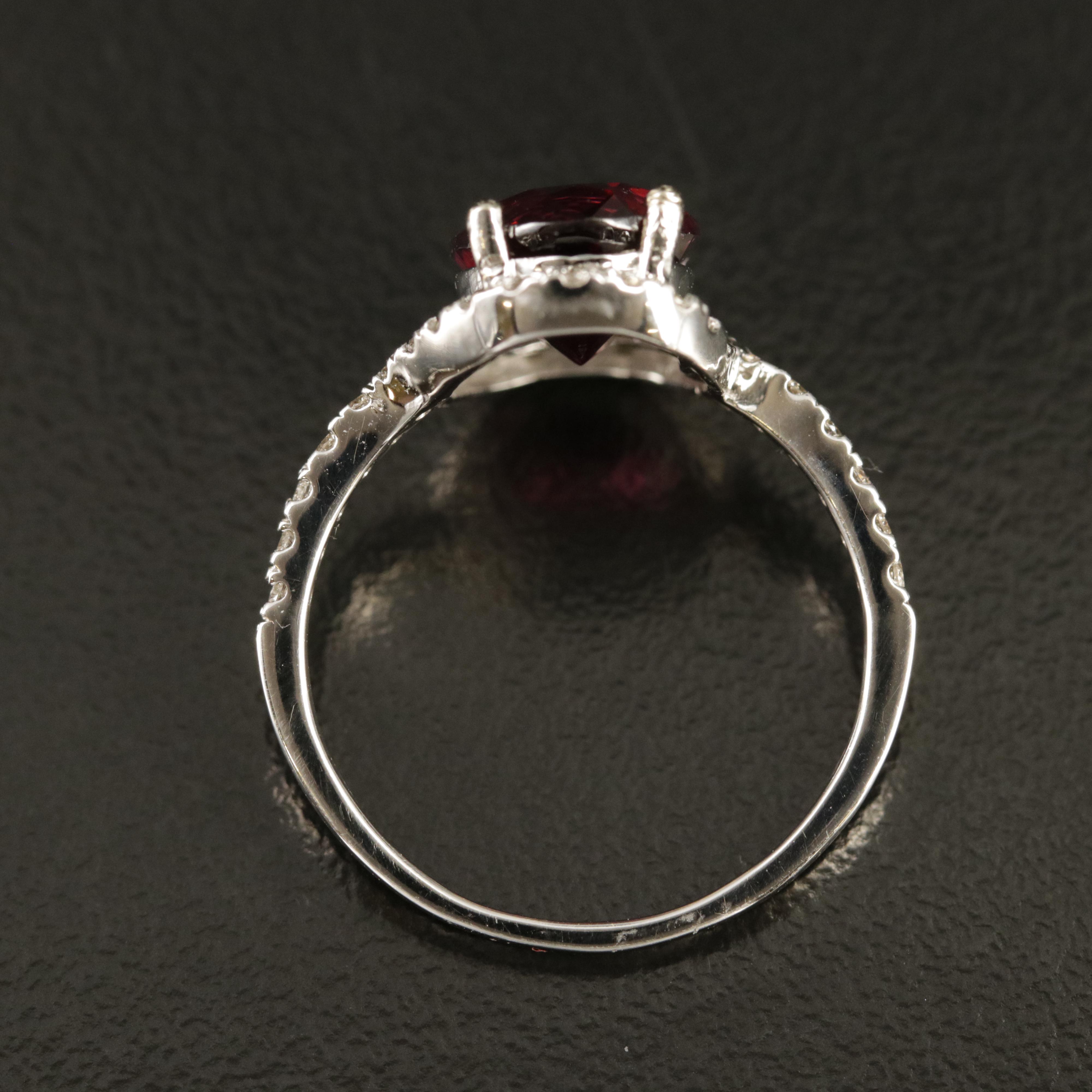 14K Garnet and Diamond Ring