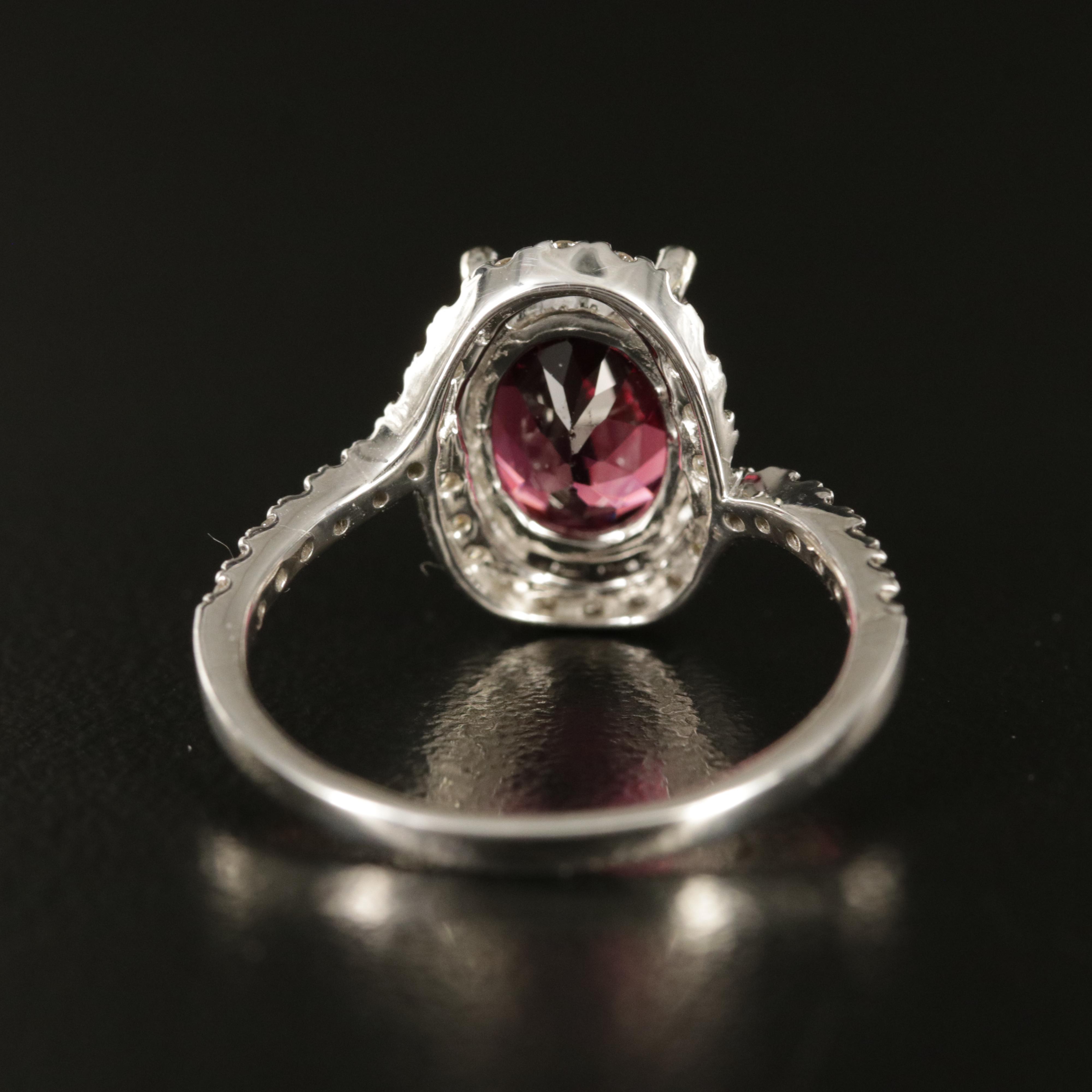 14K Garnet and Diamond Ring