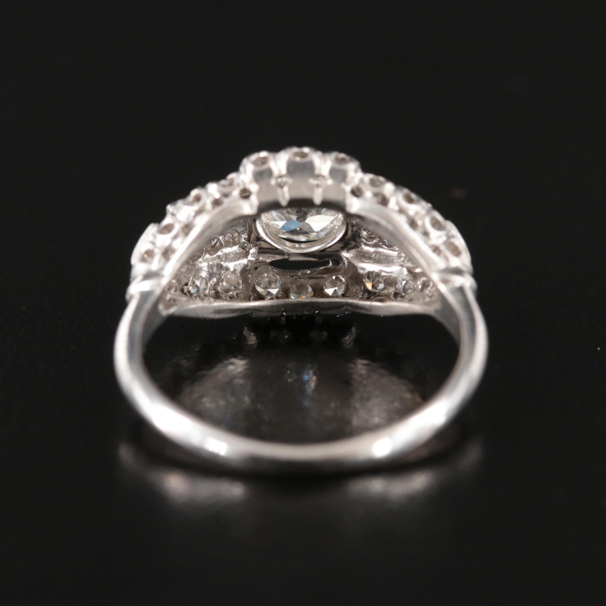 Platinum 0.90 CTW Diamond Ring