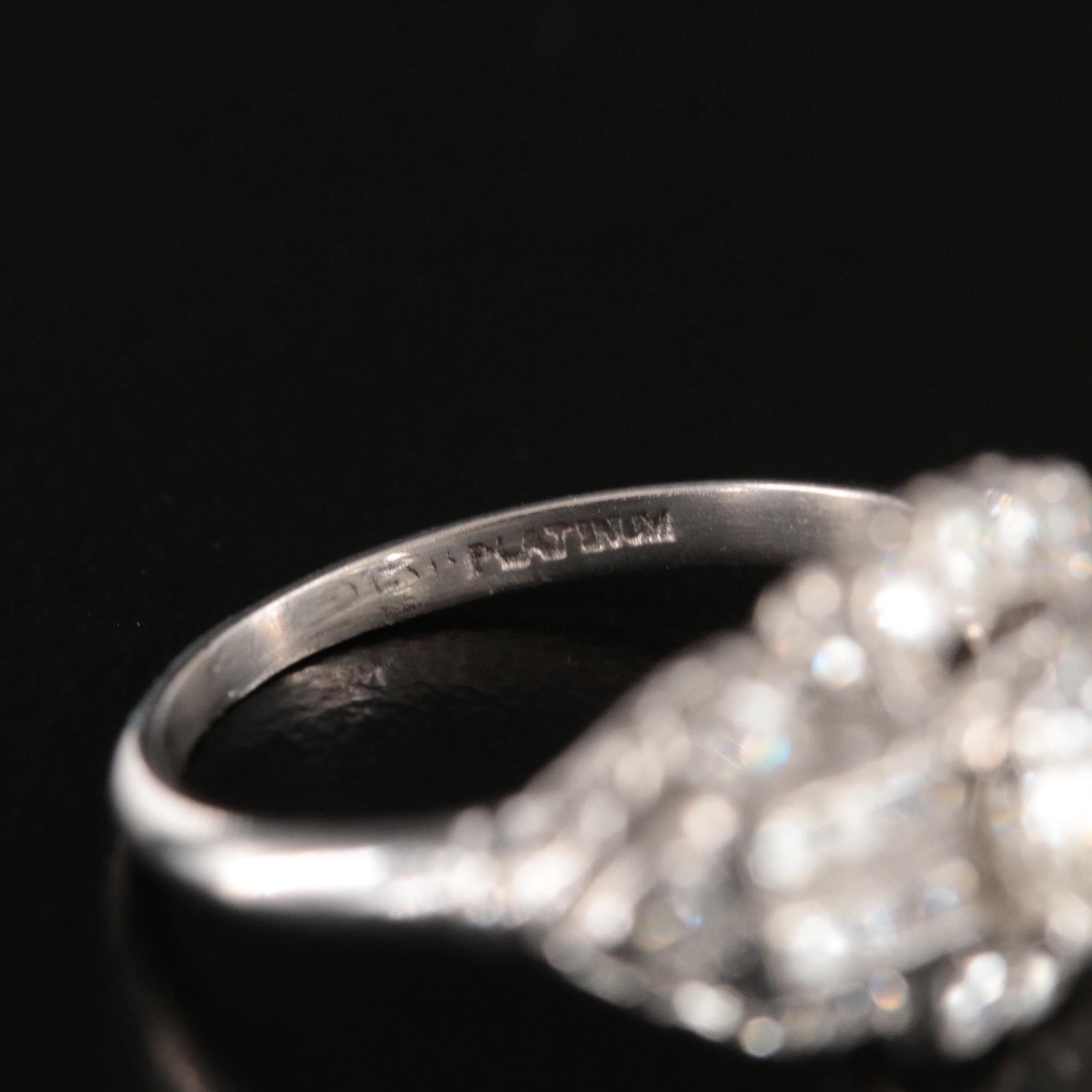 Platinum 0.90 CTW Diamond Ring